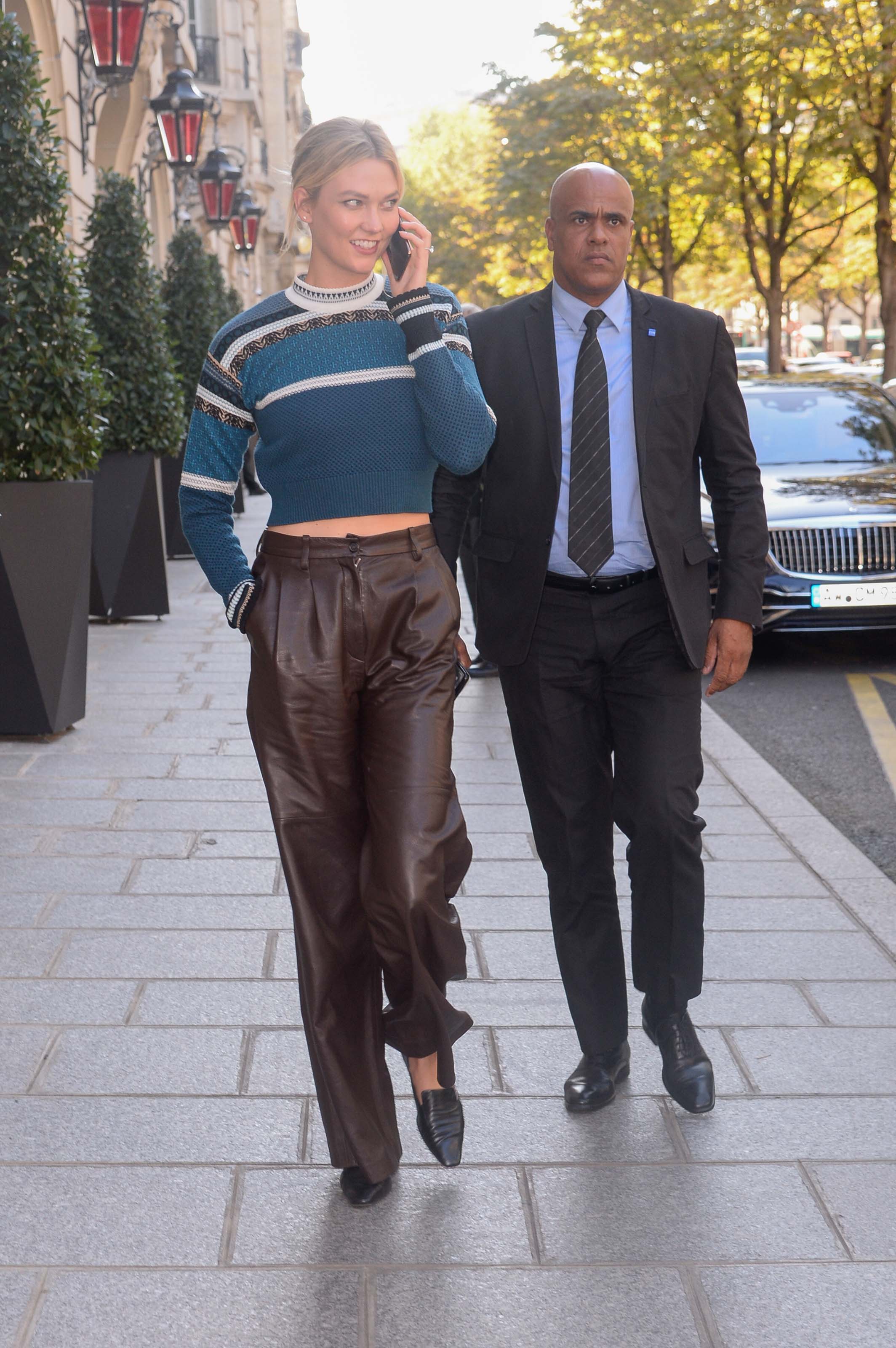 Karlie Kloss out during PFW in Paris