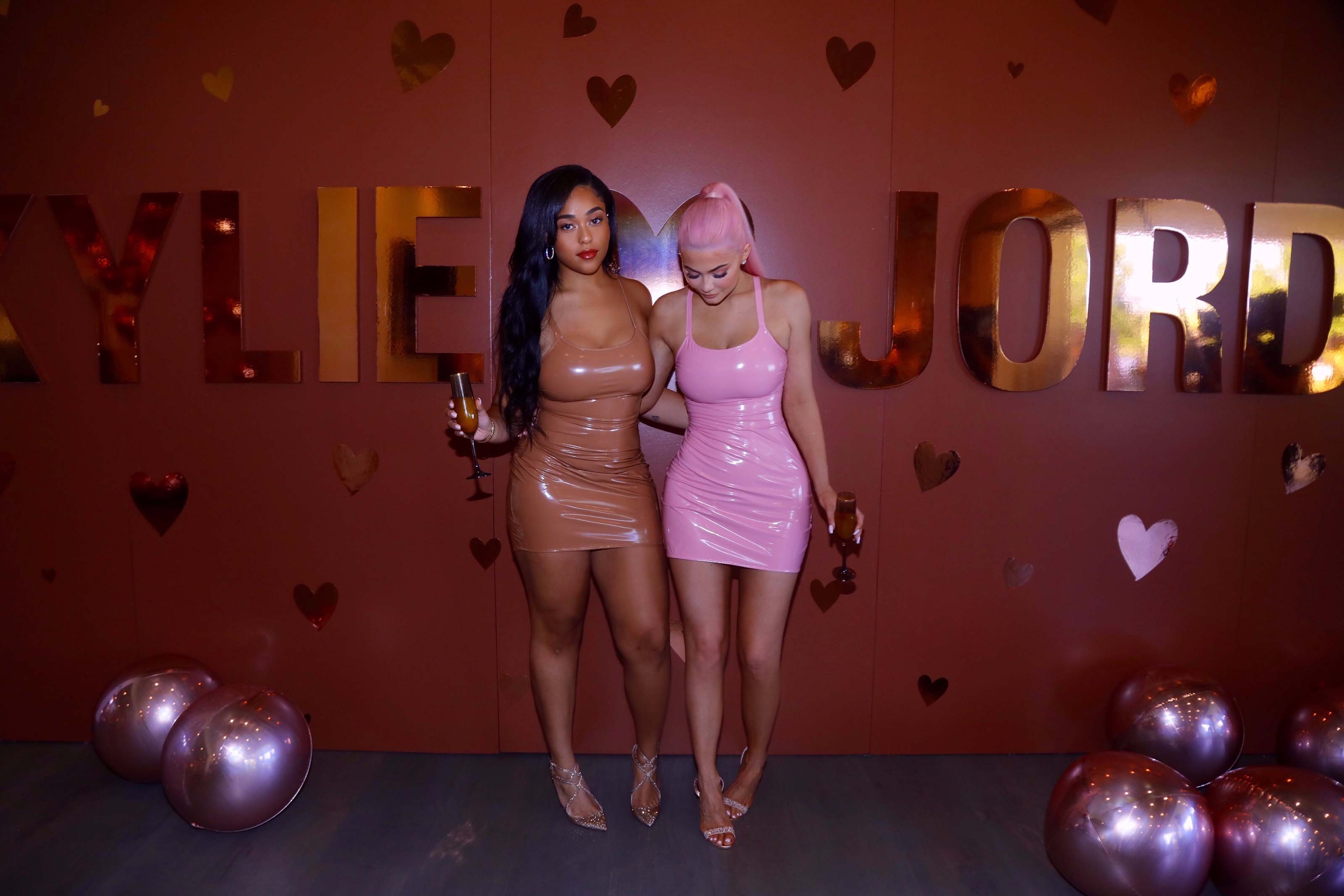 Kylie Jenner at Jordyn Woods for their make-up collaboration launch