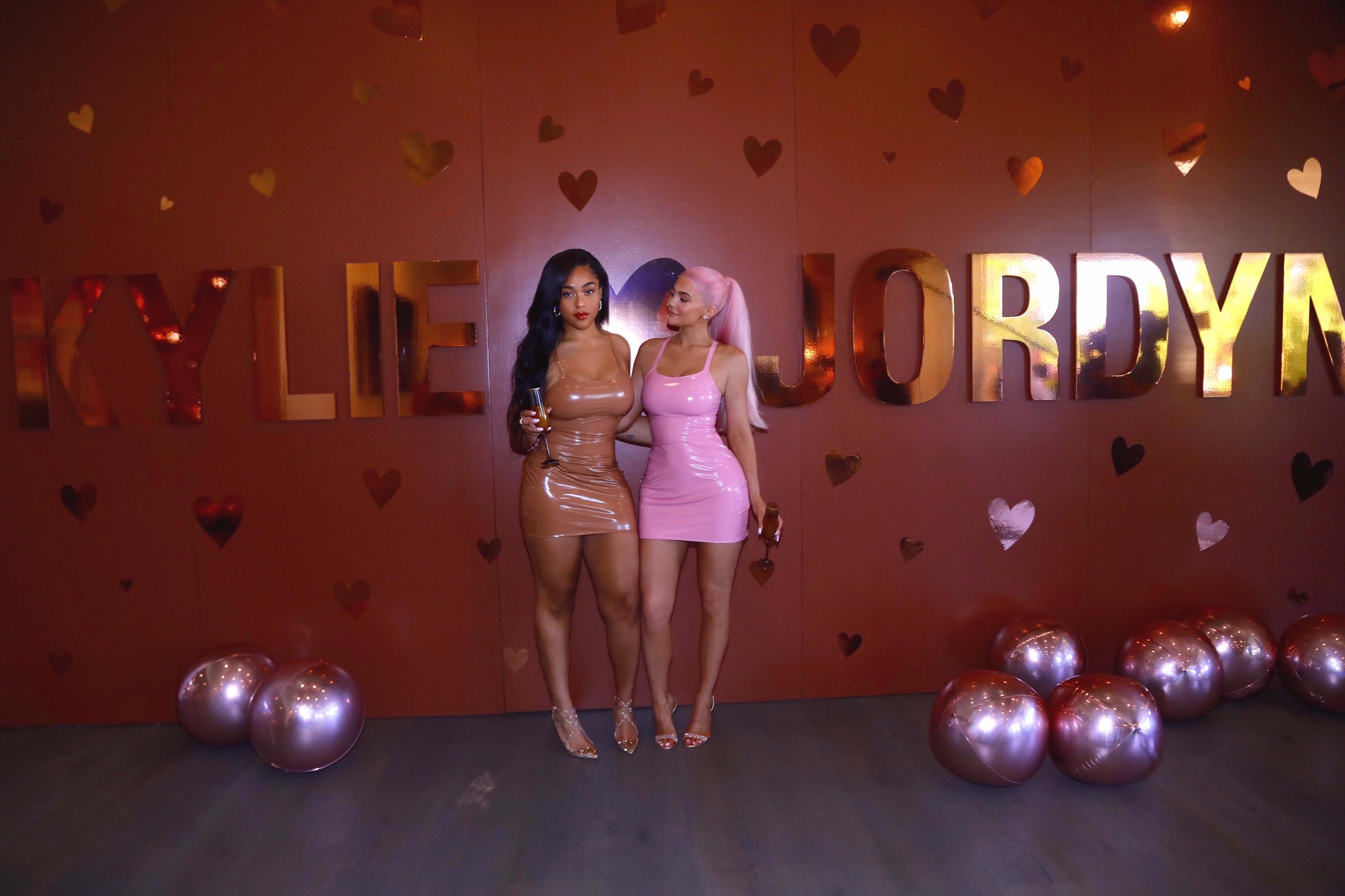 Kylie Jenner at Jordyn Woods for their make-up collaboration launch