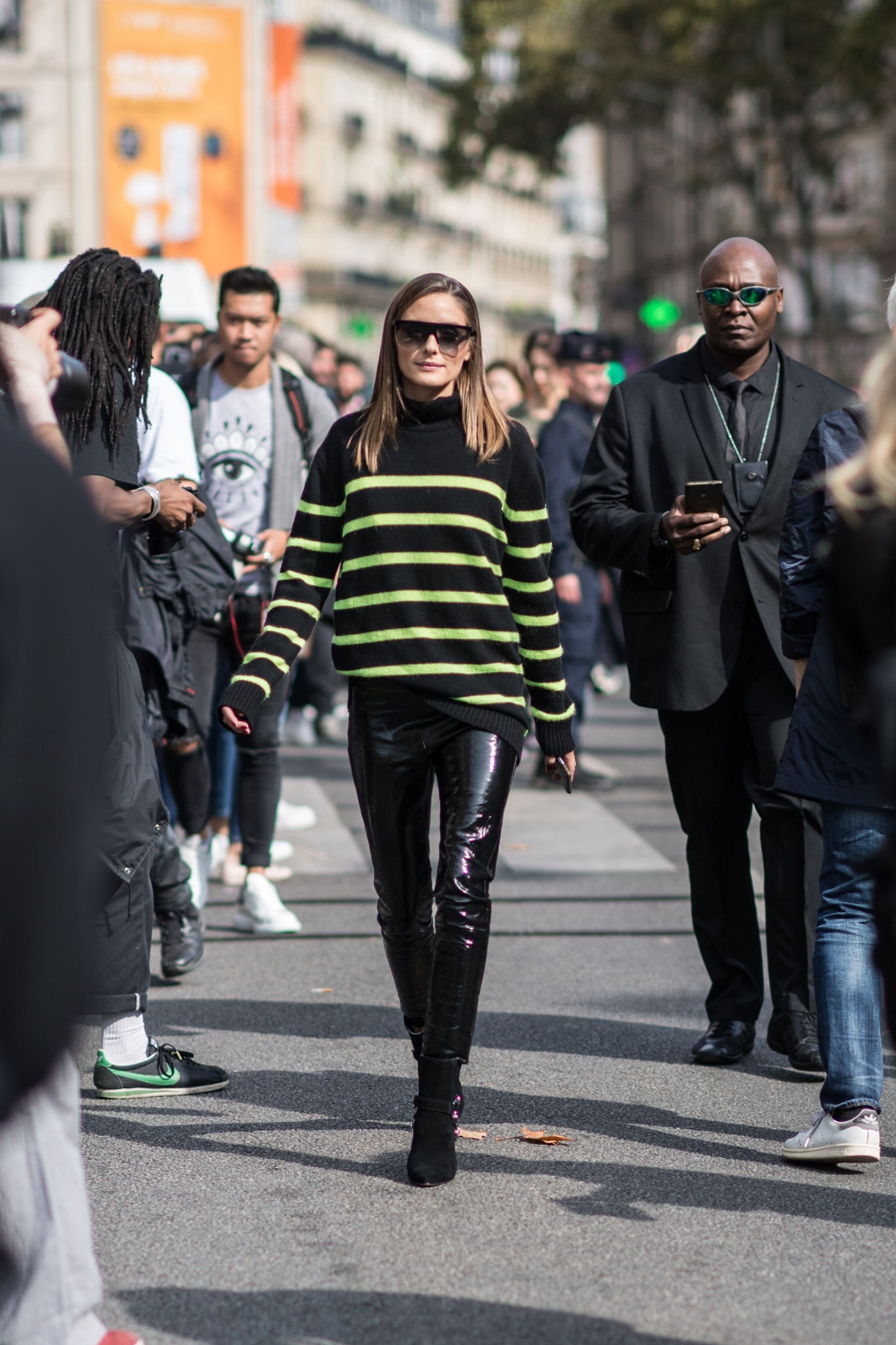 Olivia Palermo attends the Balmain show