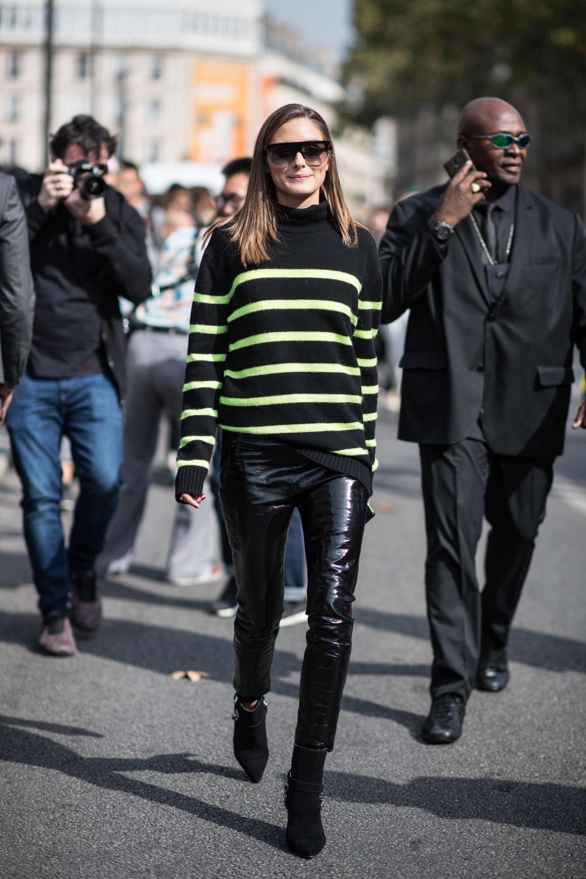 Olivia Palermo attends the Balmain show