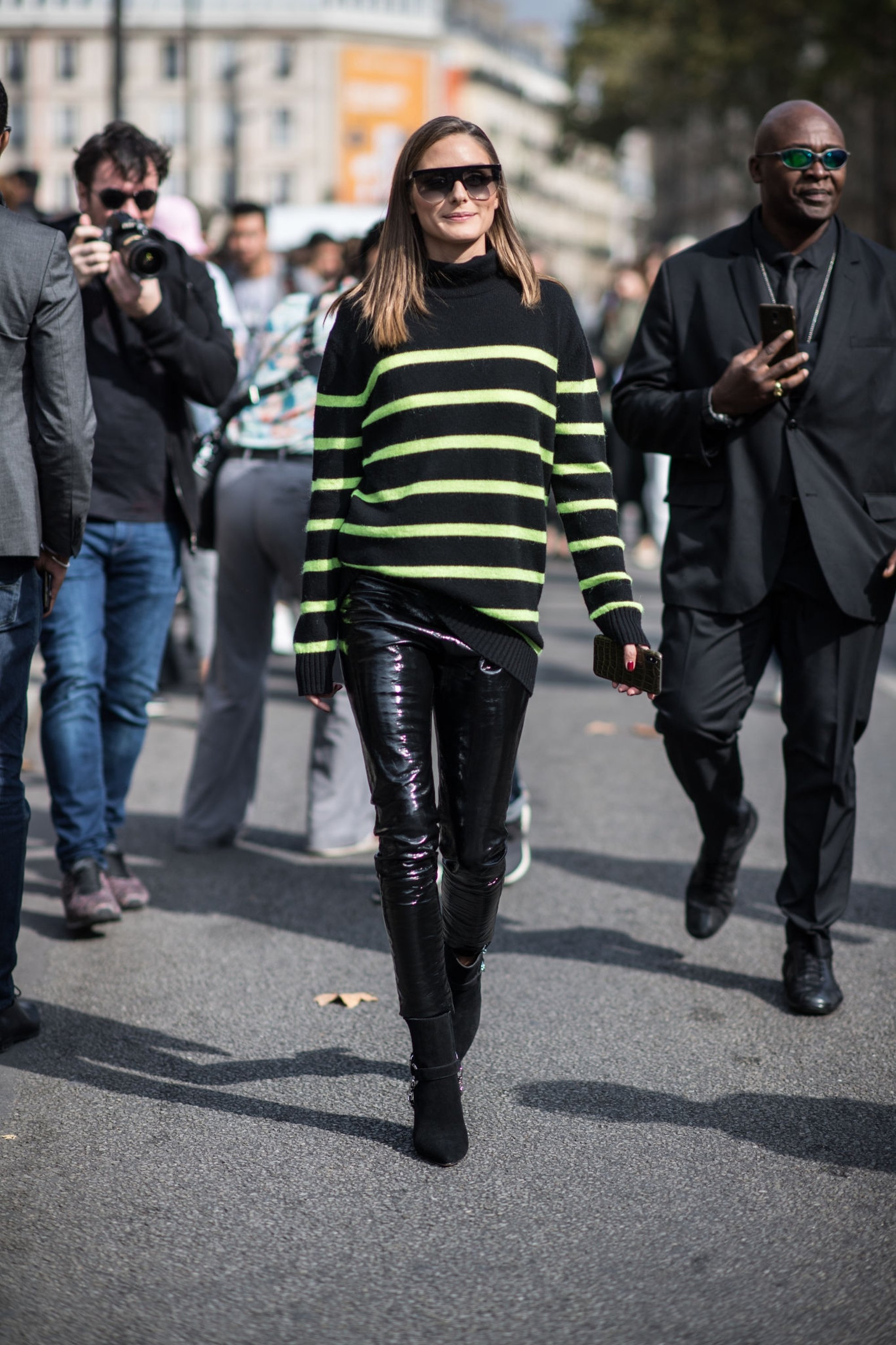 Olivia Palermo attends the Balmain show