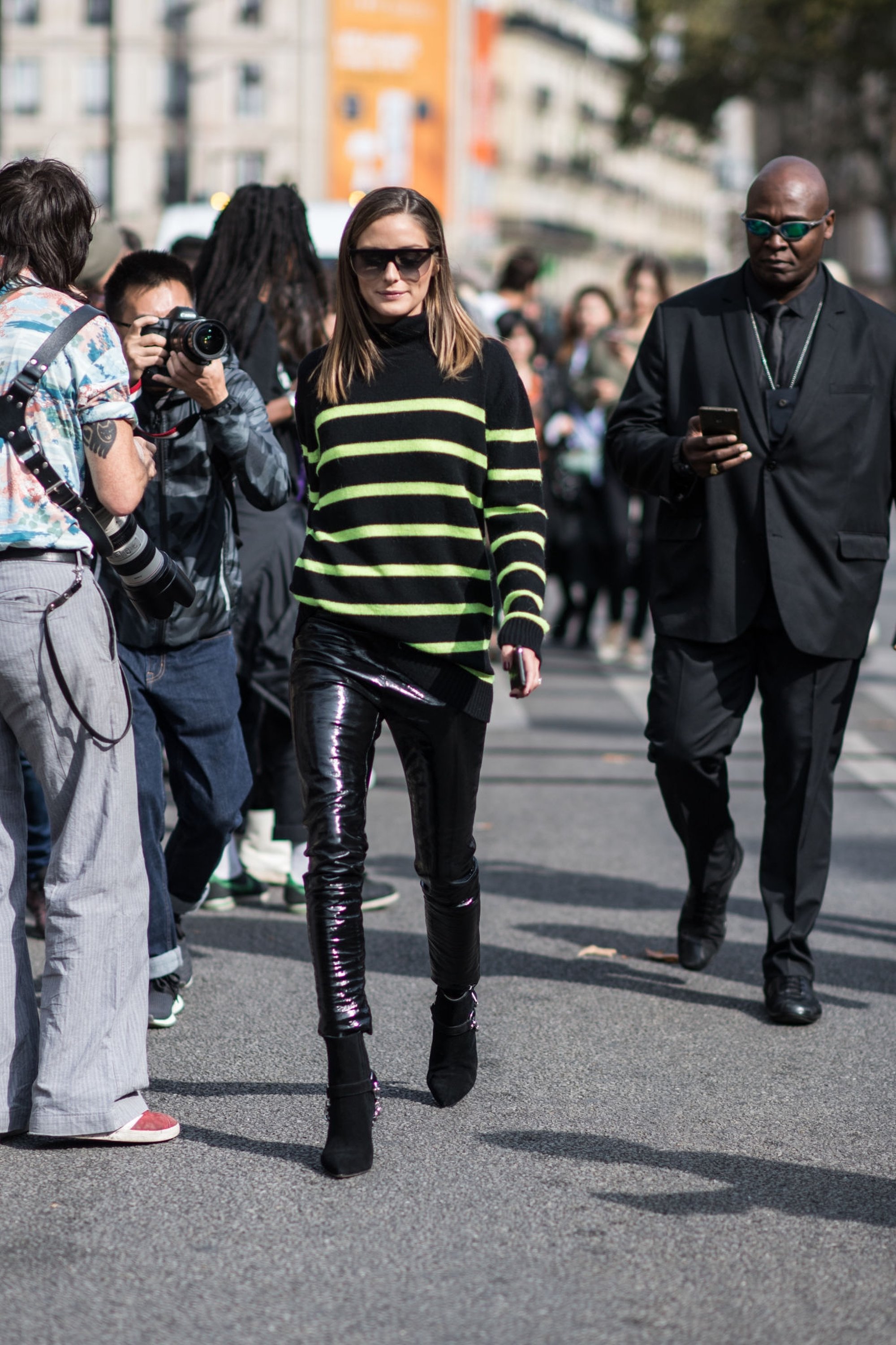 Olivia Palermo attends the Balmain show