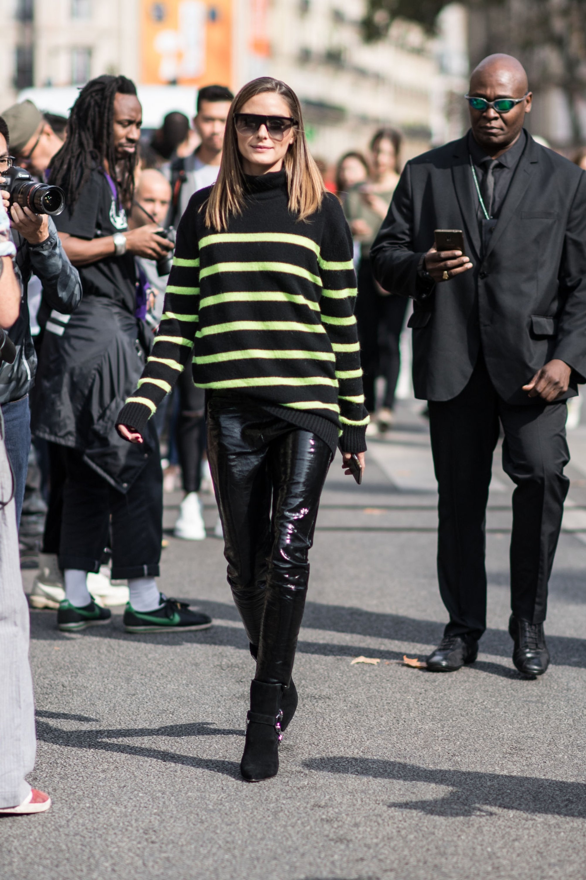 Olivia Palermo attends the Balmain show