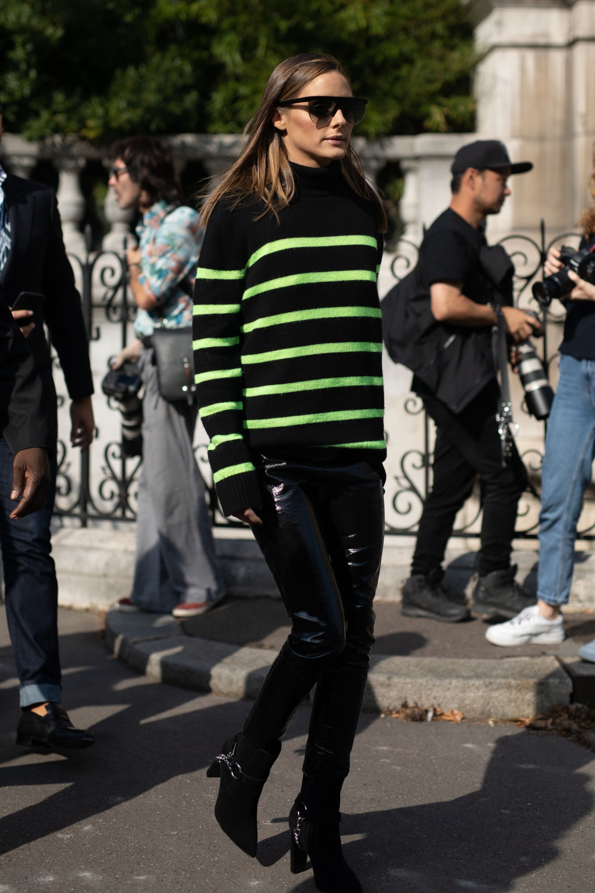 Olivia Palermo attends the Balmain show