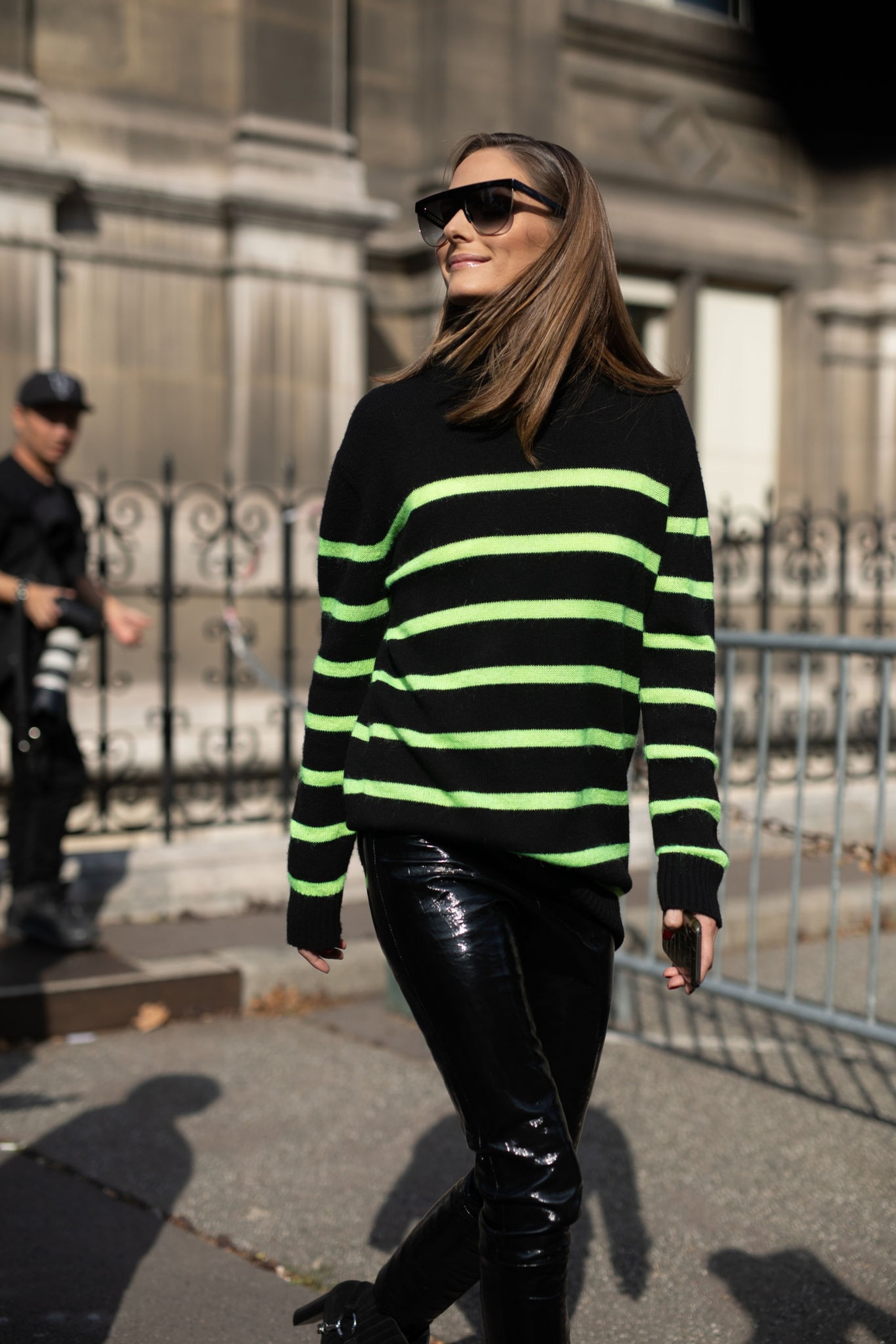 Olivia Palermo attends the Balmain show