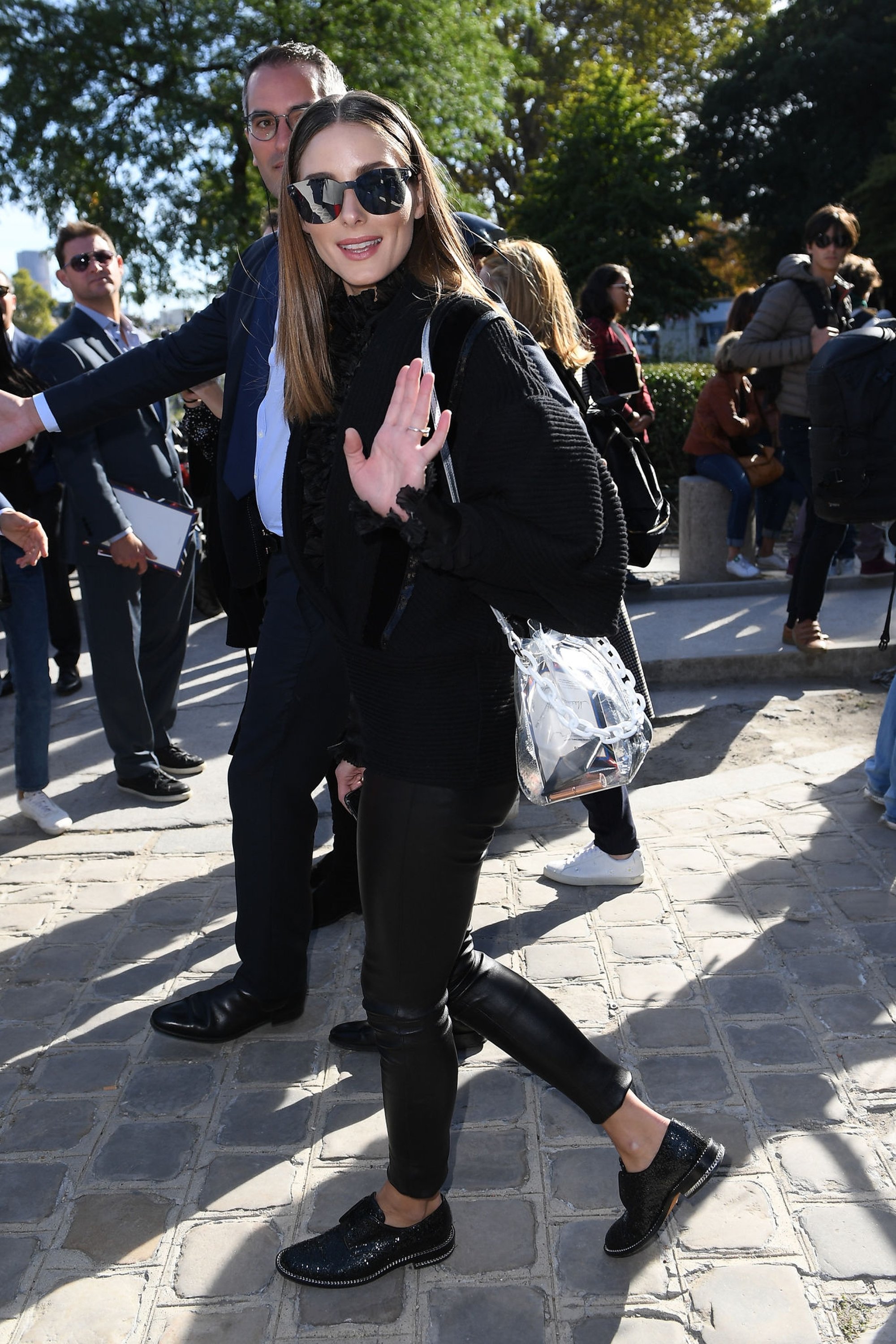 Olivia Palermo attends the Elie Saab show