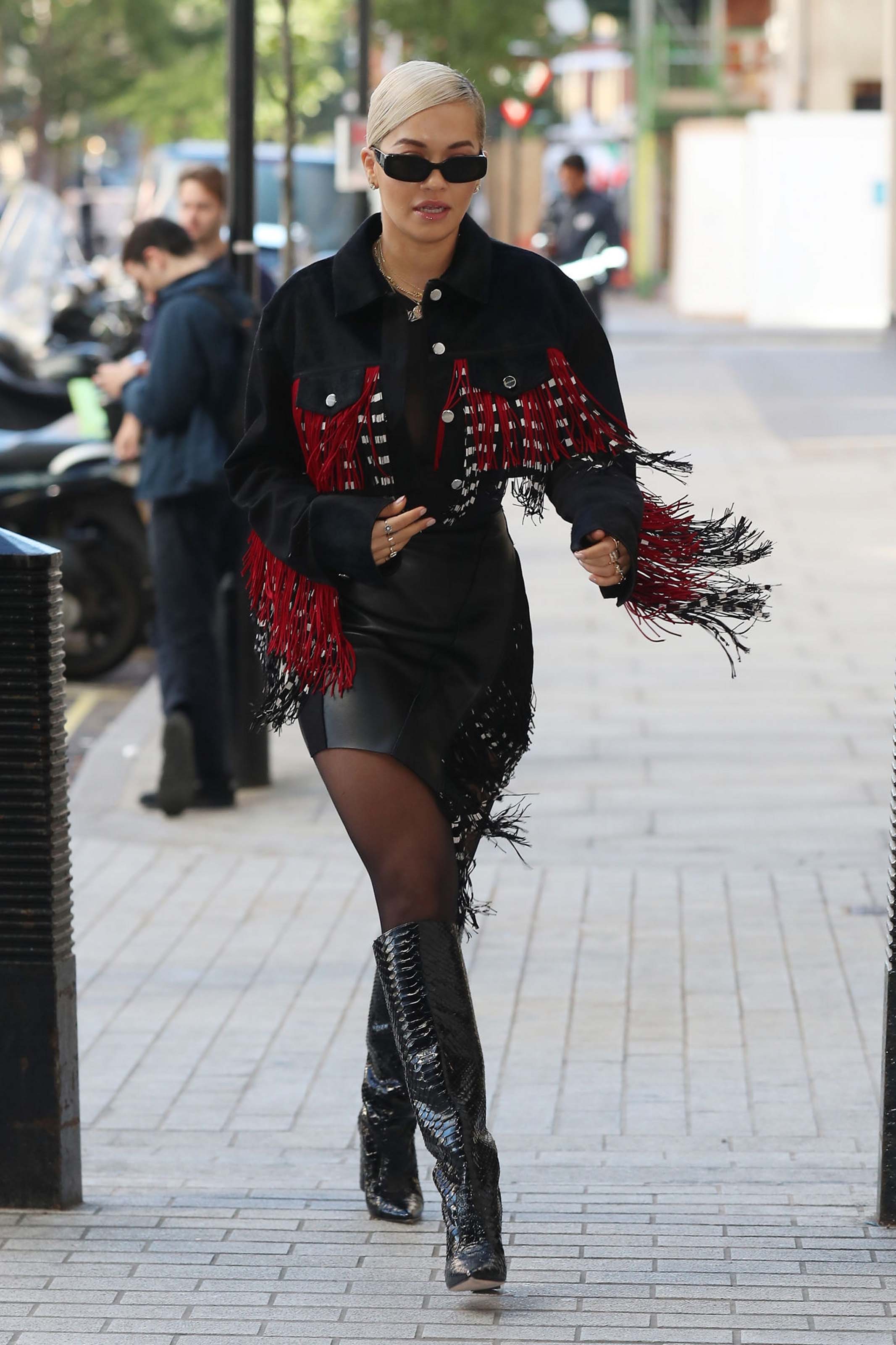 Rita Ora at a radio promo in London