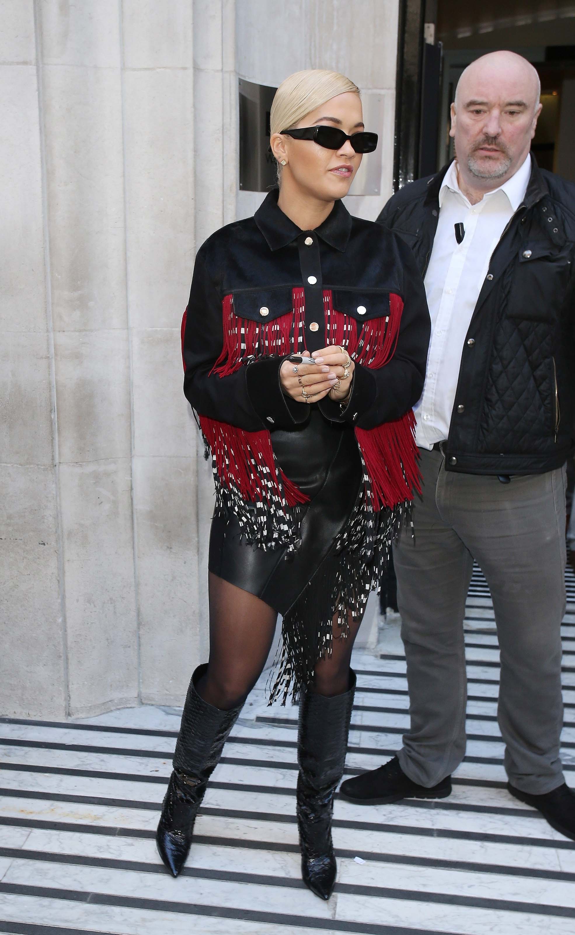 Rita Ora at a radio promo in London