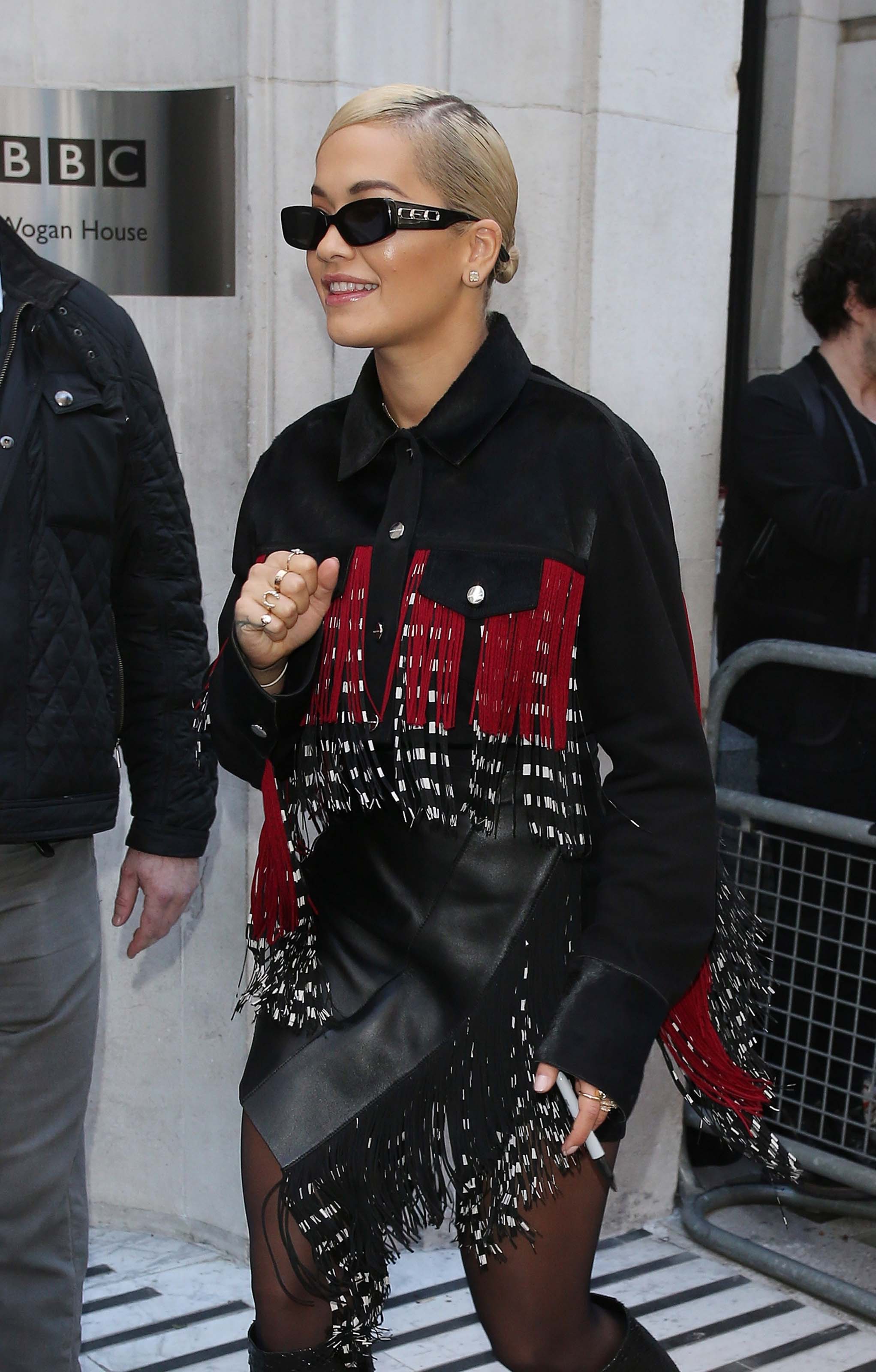 Rita Ora at a radio promo in London