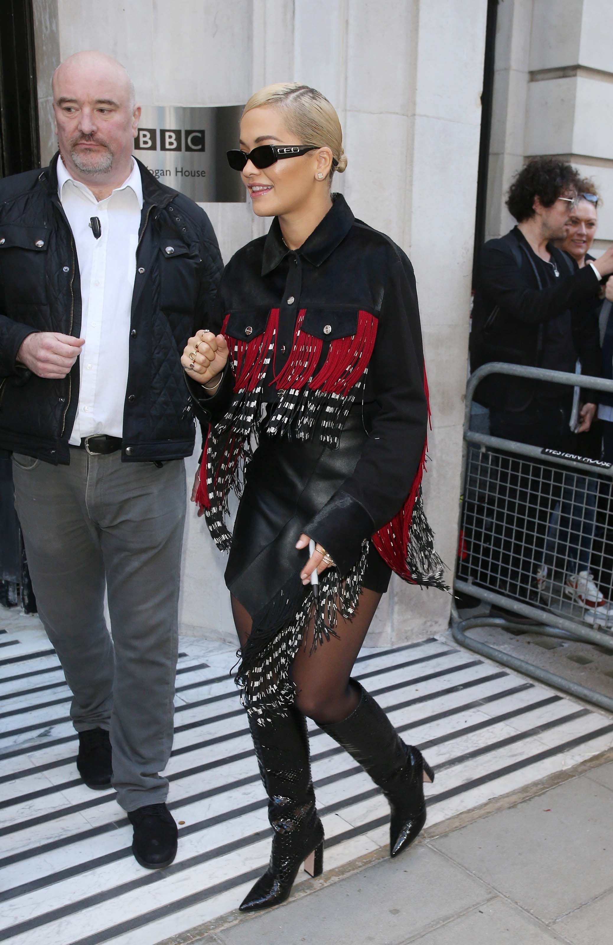 Rita Ora at a radio promo in London