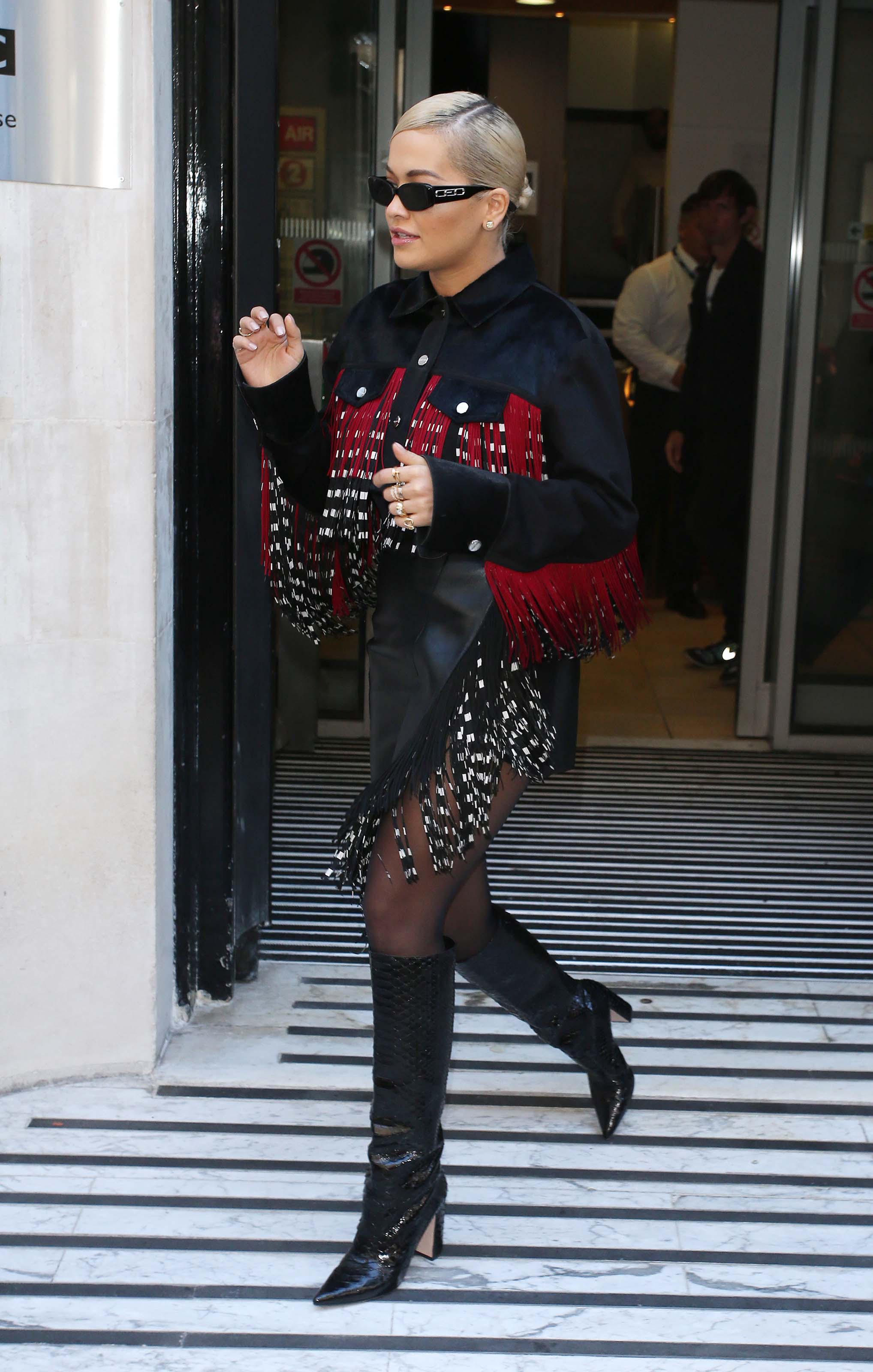 Rita Ora at a radio promo in London