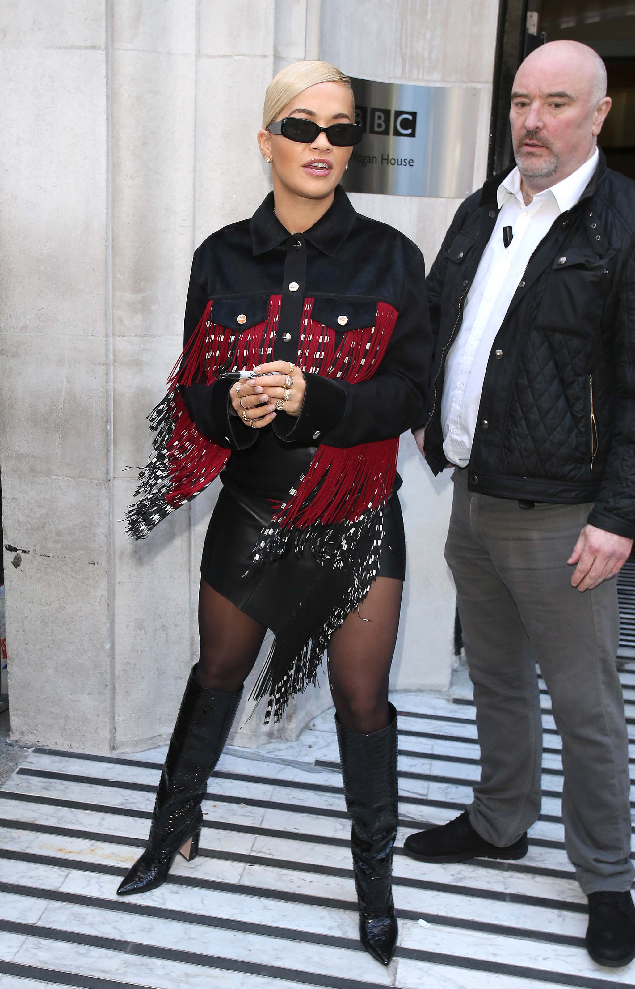 Rita Ora at a radio promo in London