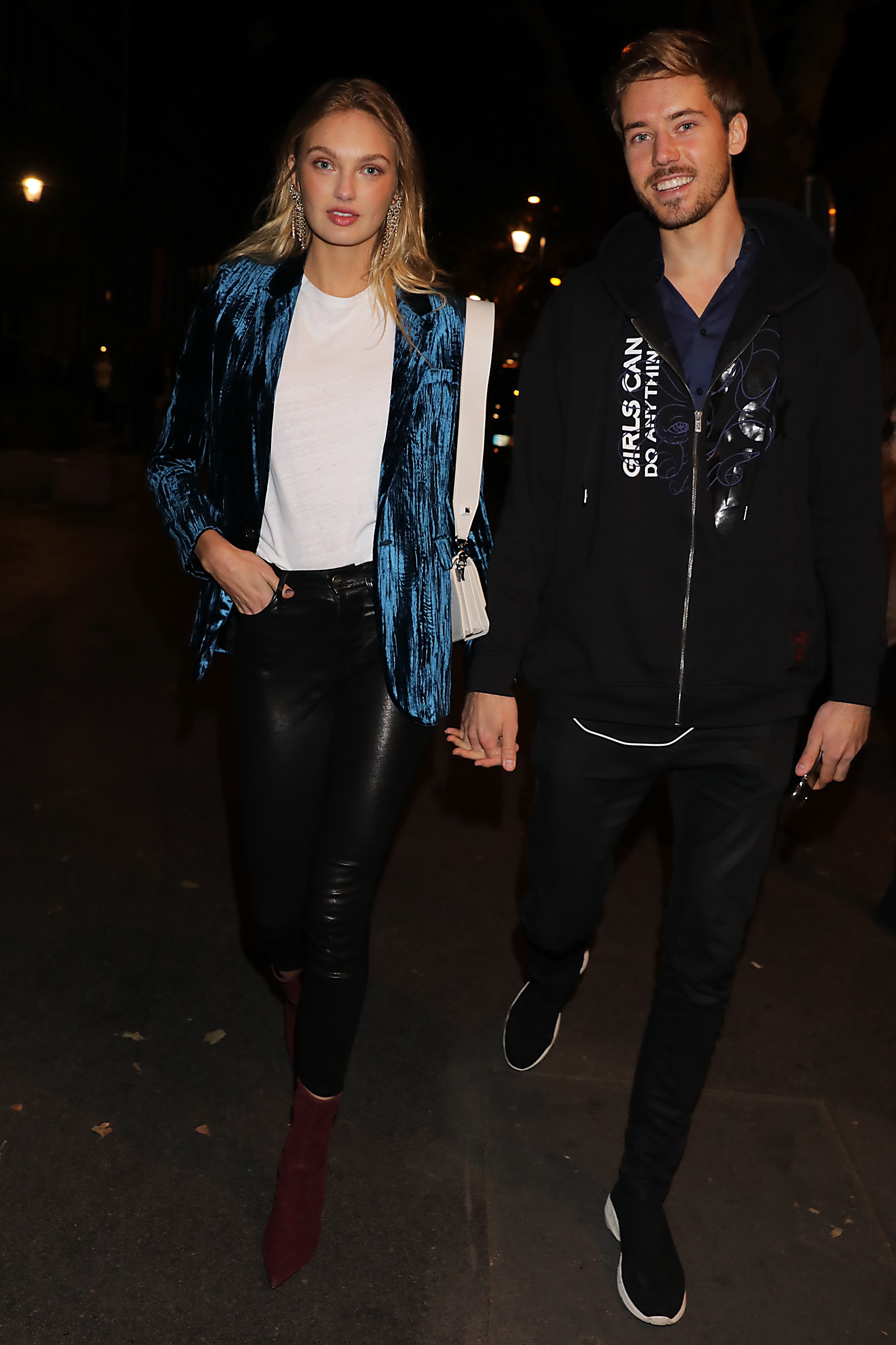 Romee Strijd is seen leaving the Zadig & Voltaire Spring Summer 2019