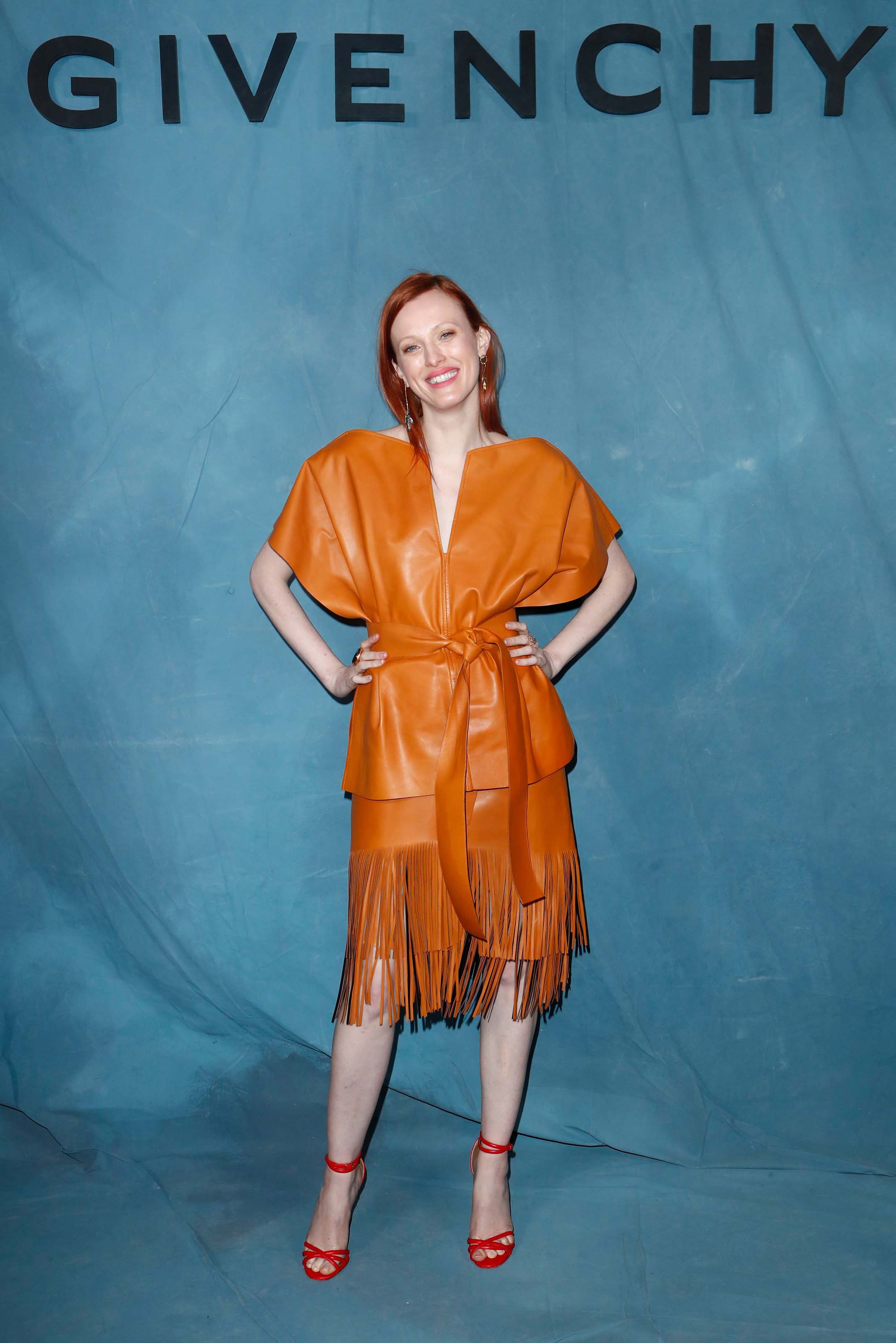 Karen Elson attends Givenchy show
