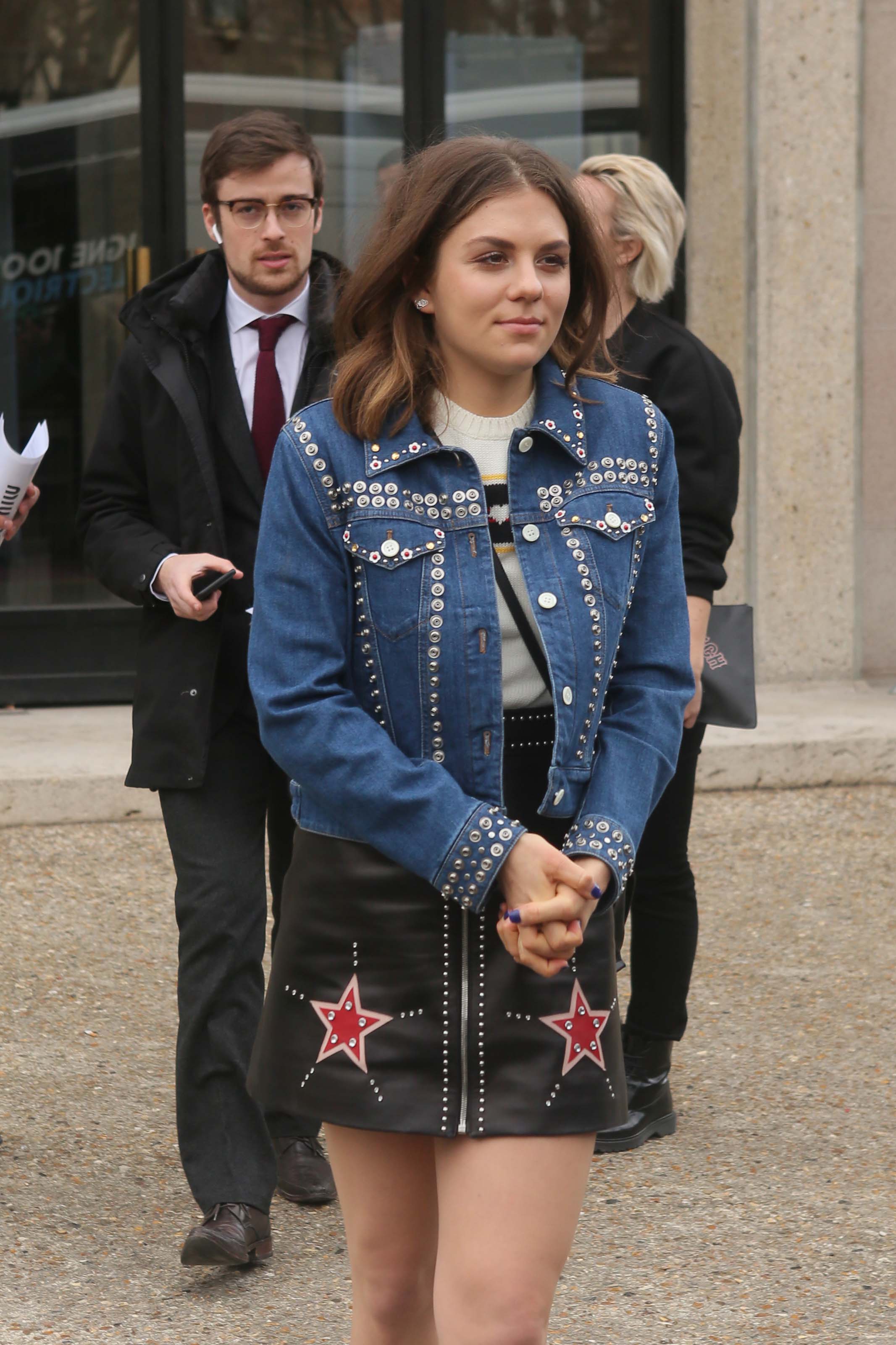 Morgane Polanski attends Miu Miu show