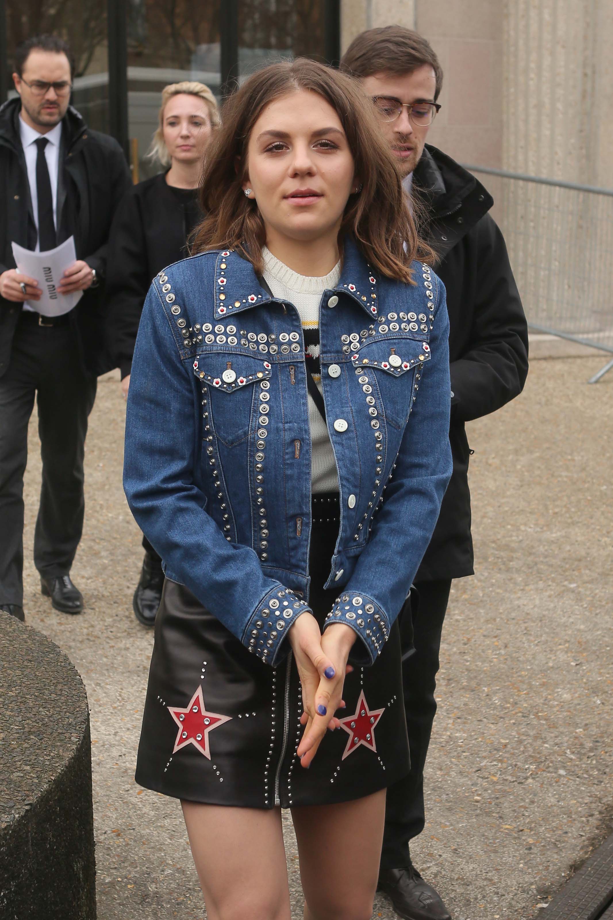 Morgane Polanski attends Miu Miu show