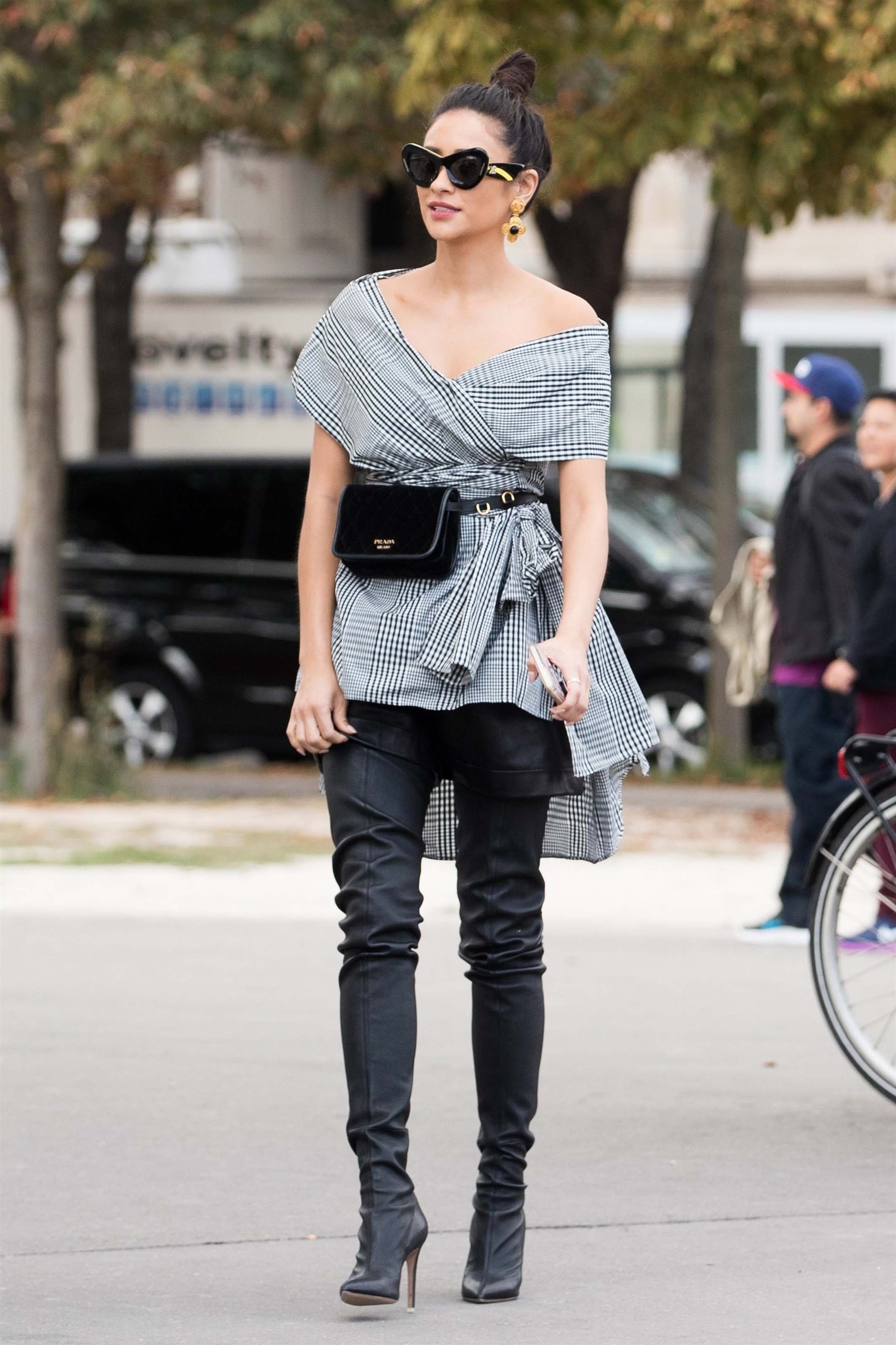 Shay Mitchell out and about in Paris