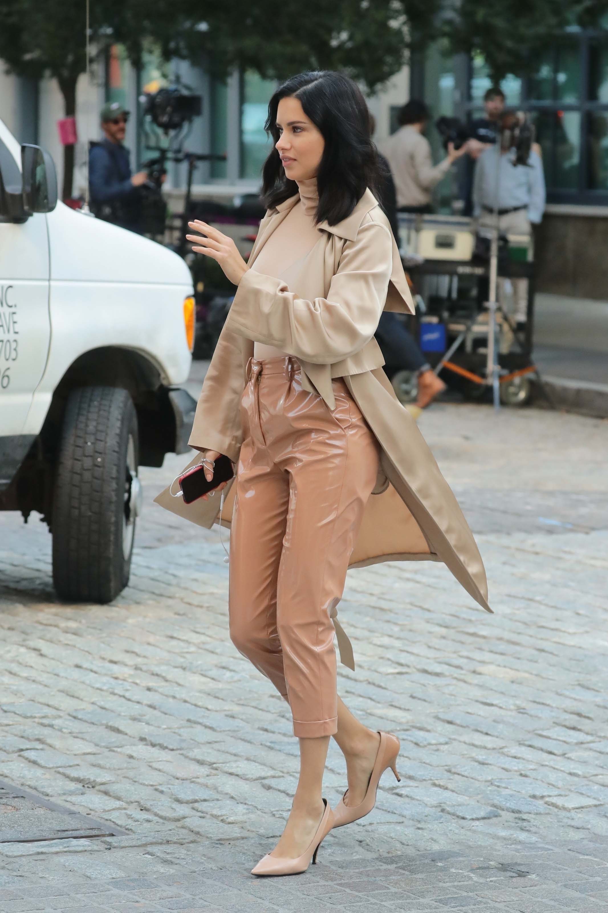 Adriana Lima spotted on a video shoot