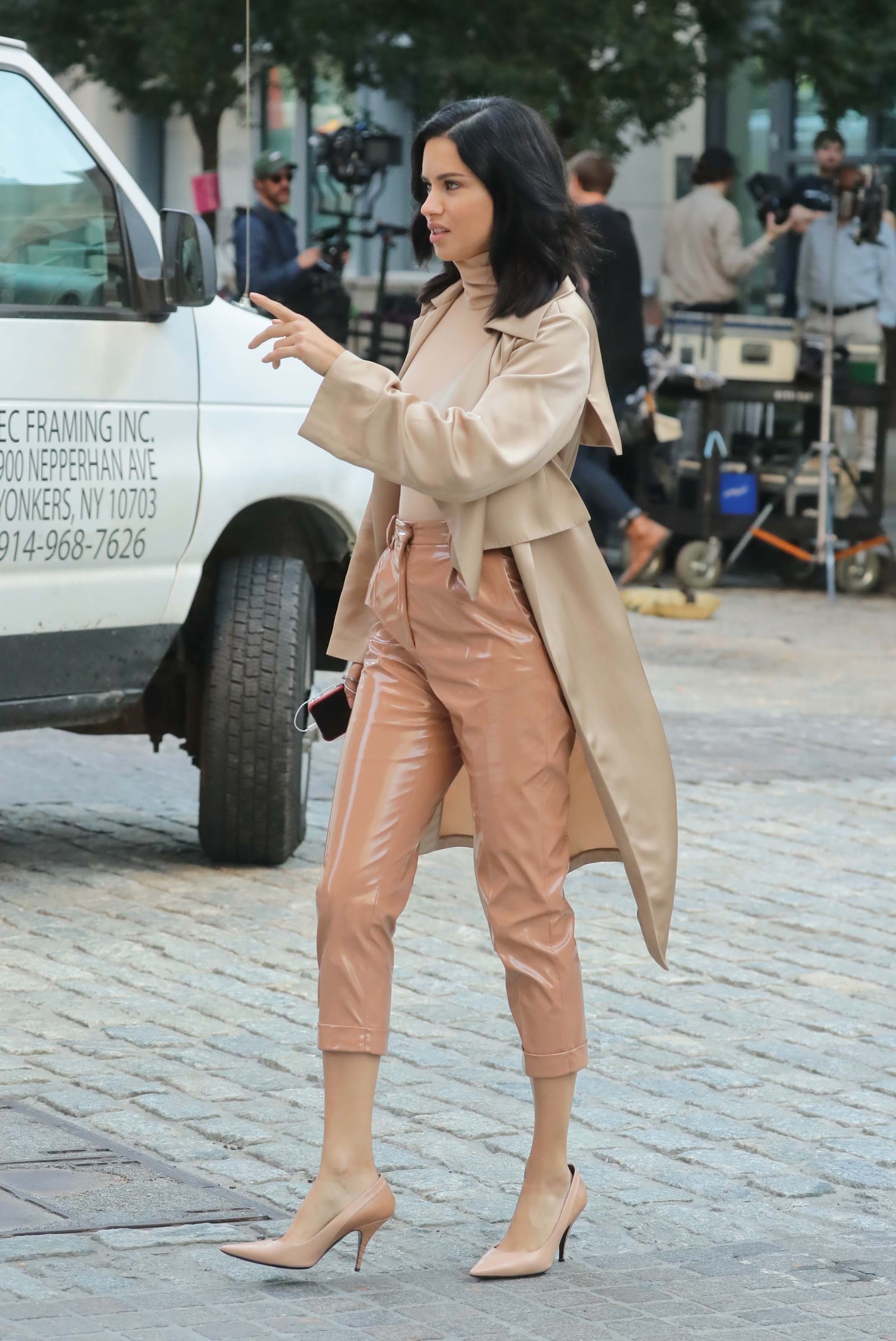 Adriana Lima spotted on a video shoot