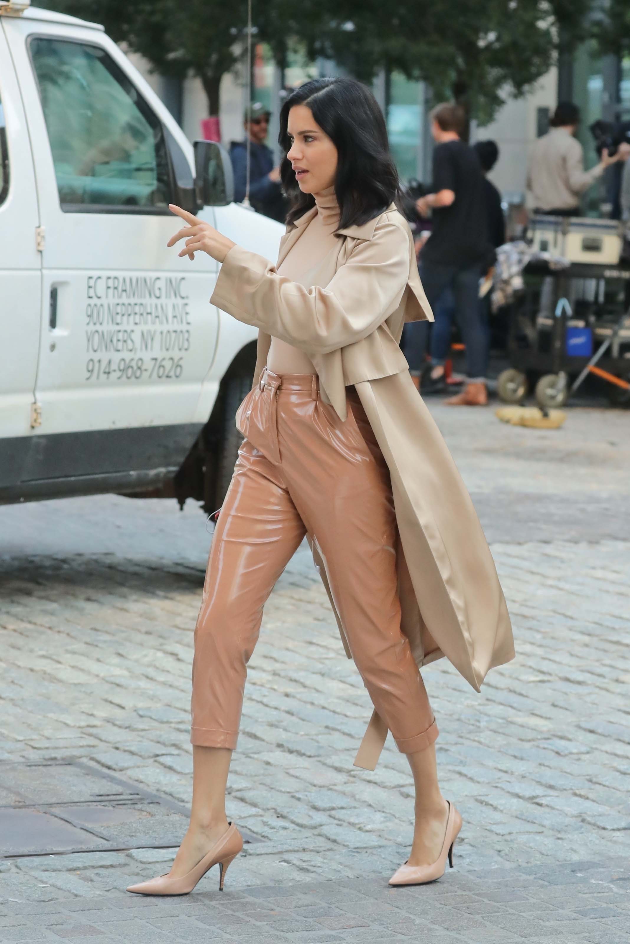 Adriana Lima spotted on a video shoot