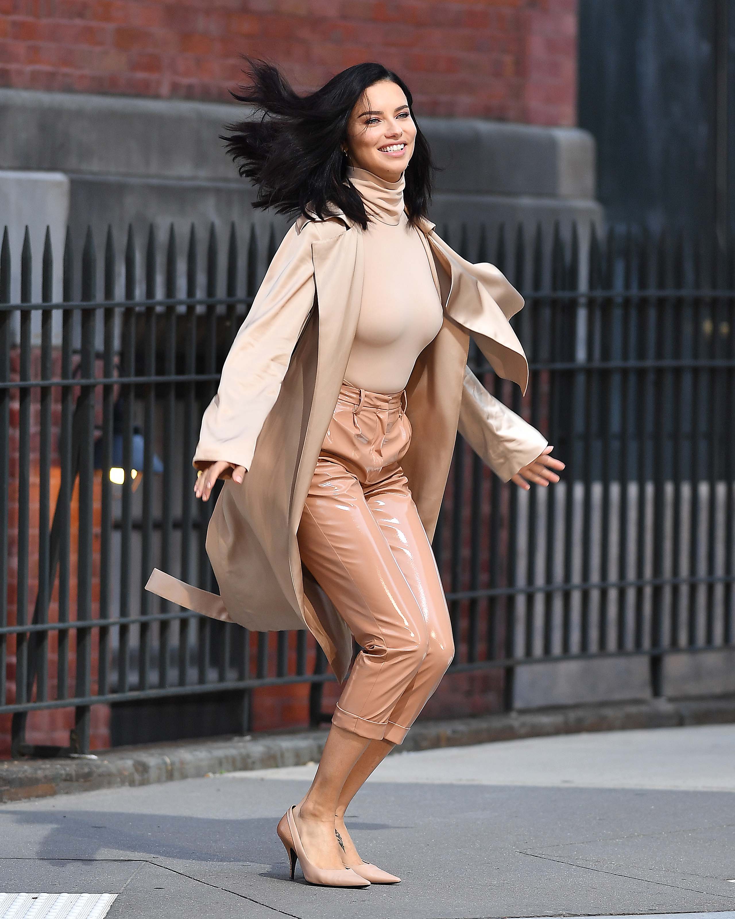 Adriana Lima spotted on a video shoot