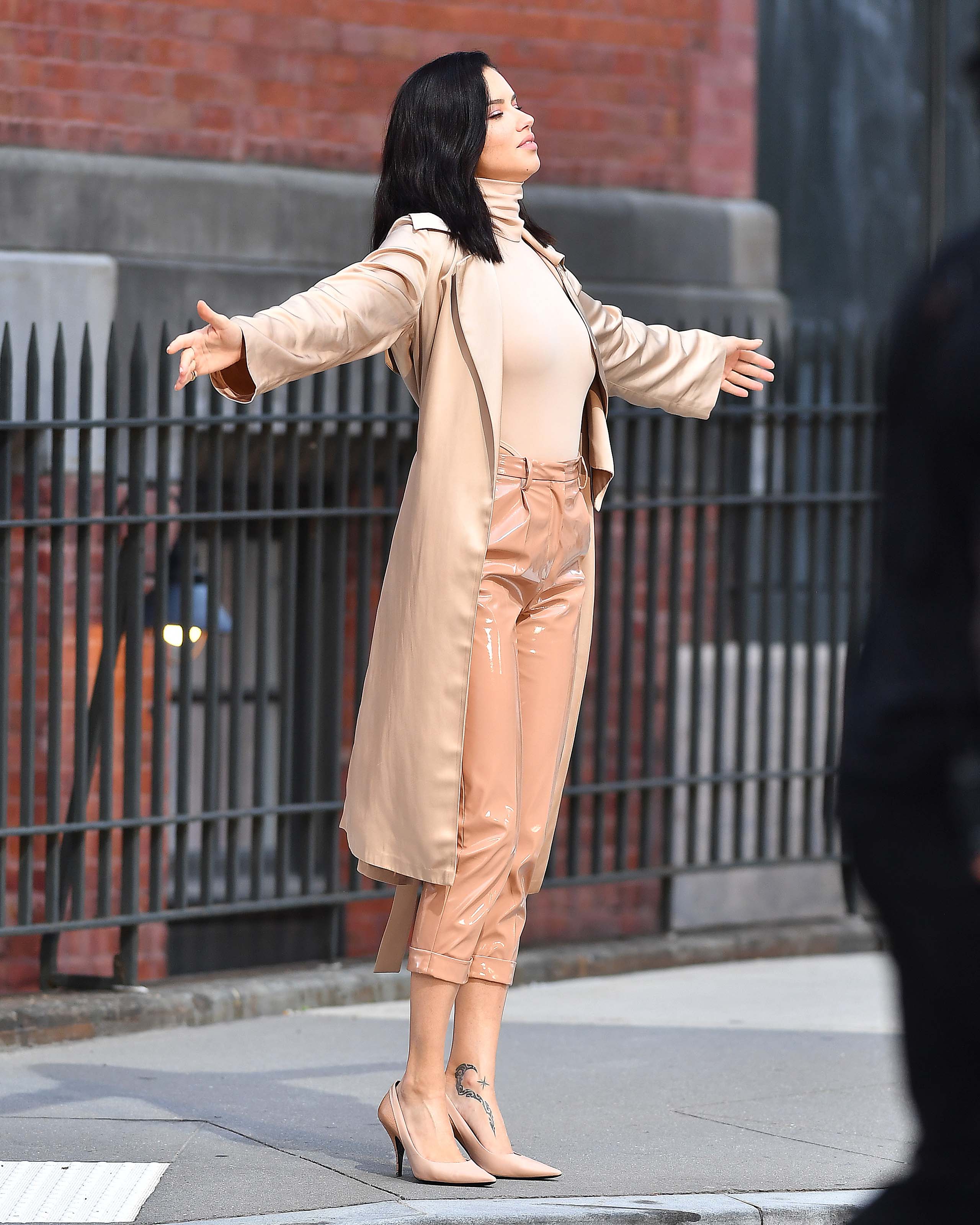 Adriana Lima spotted on a video shoot