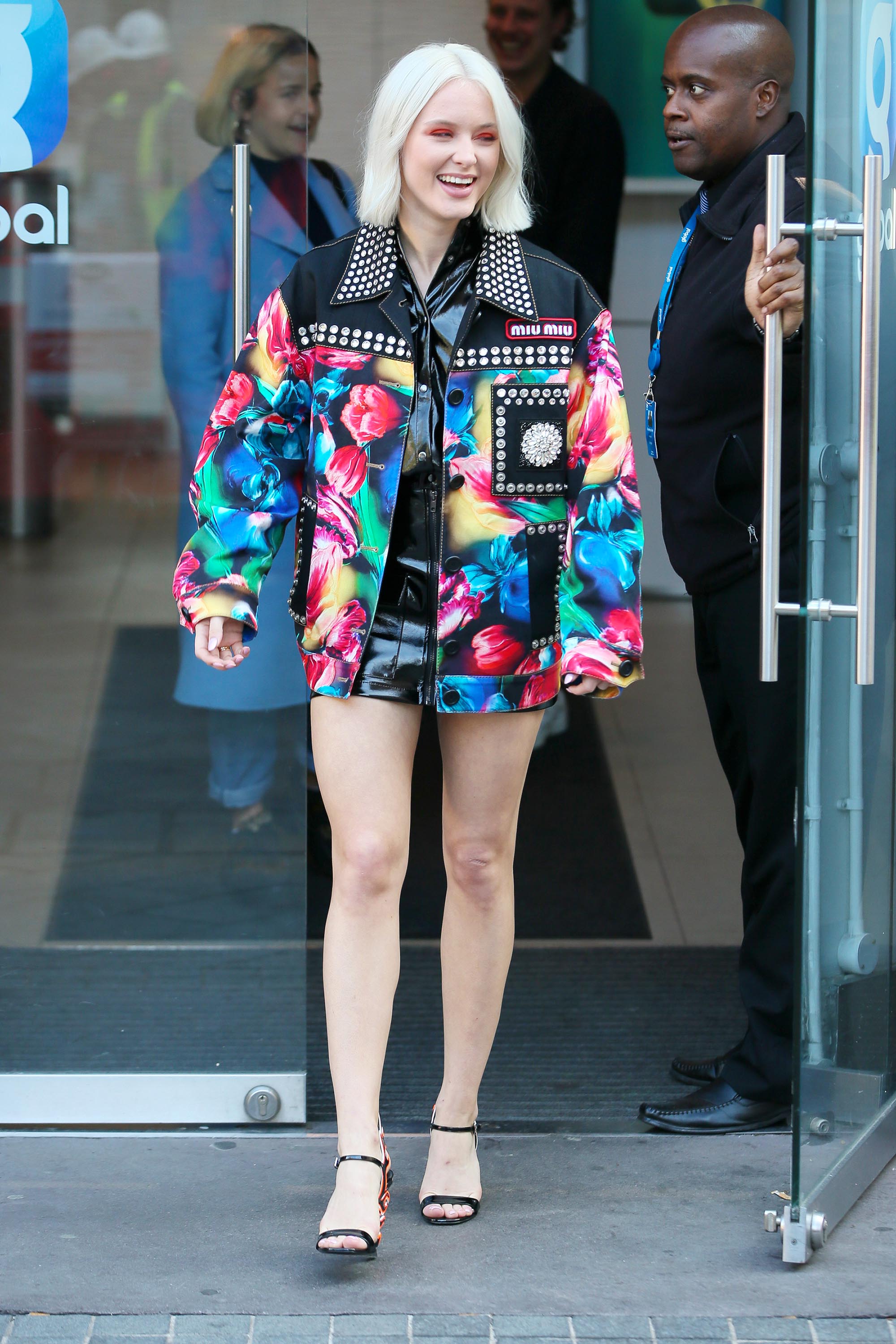 Zara Larsson arriving at Global Radio Studios