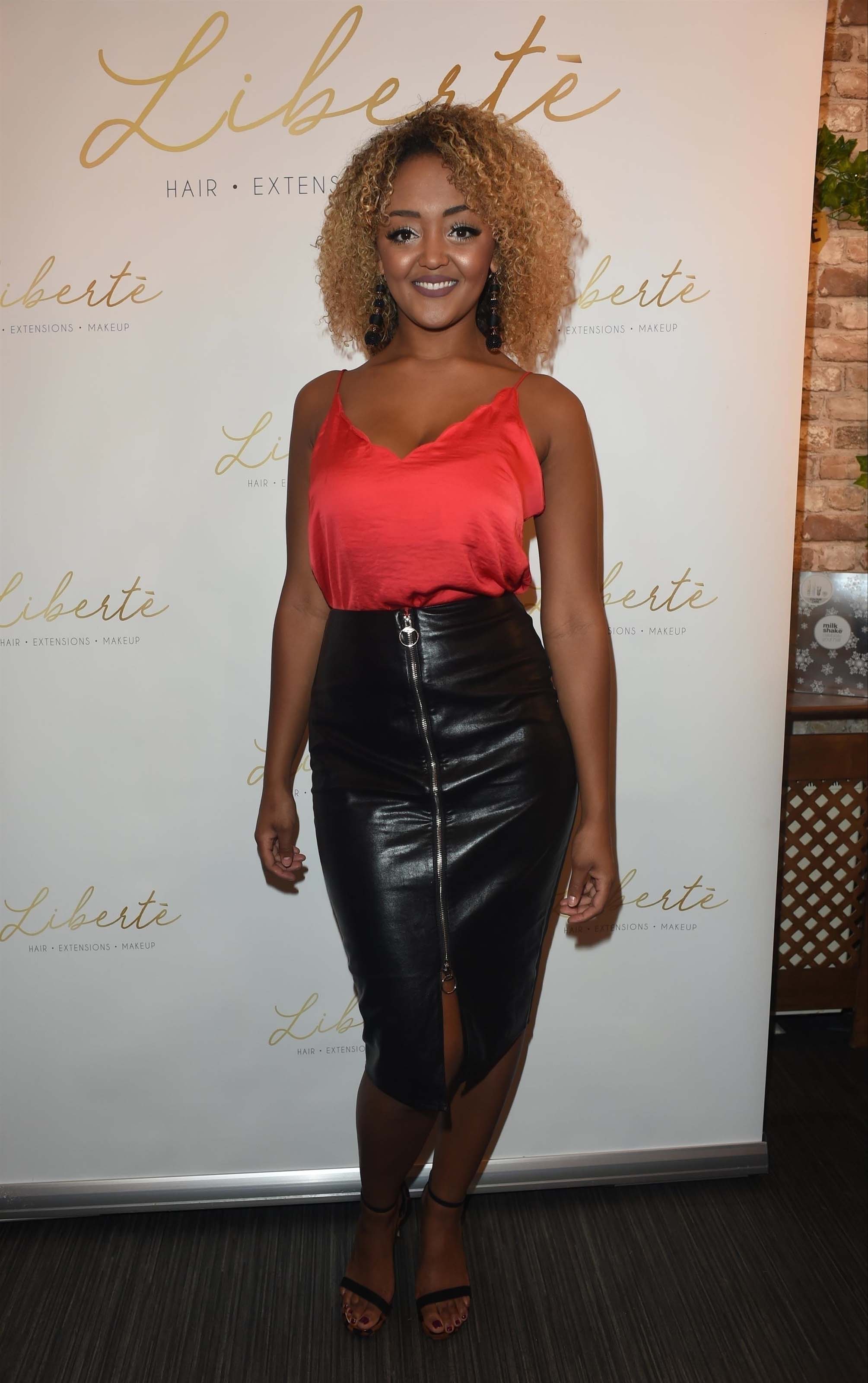 Alexandra Mardell attends the opening of a Hair and Beauty Salon