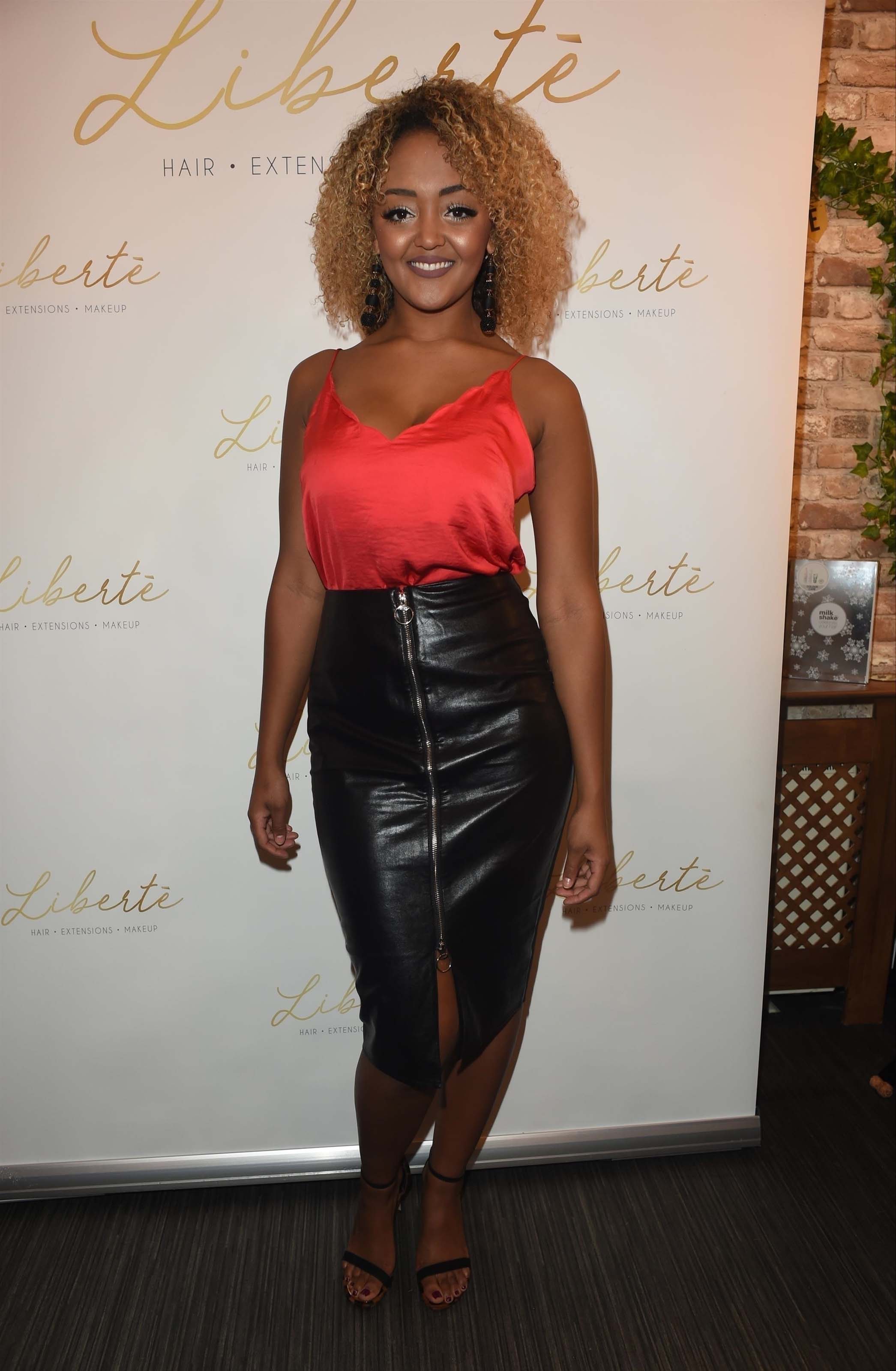 Alexandra Mardell attends the opening of a Hair and Beauty Salon