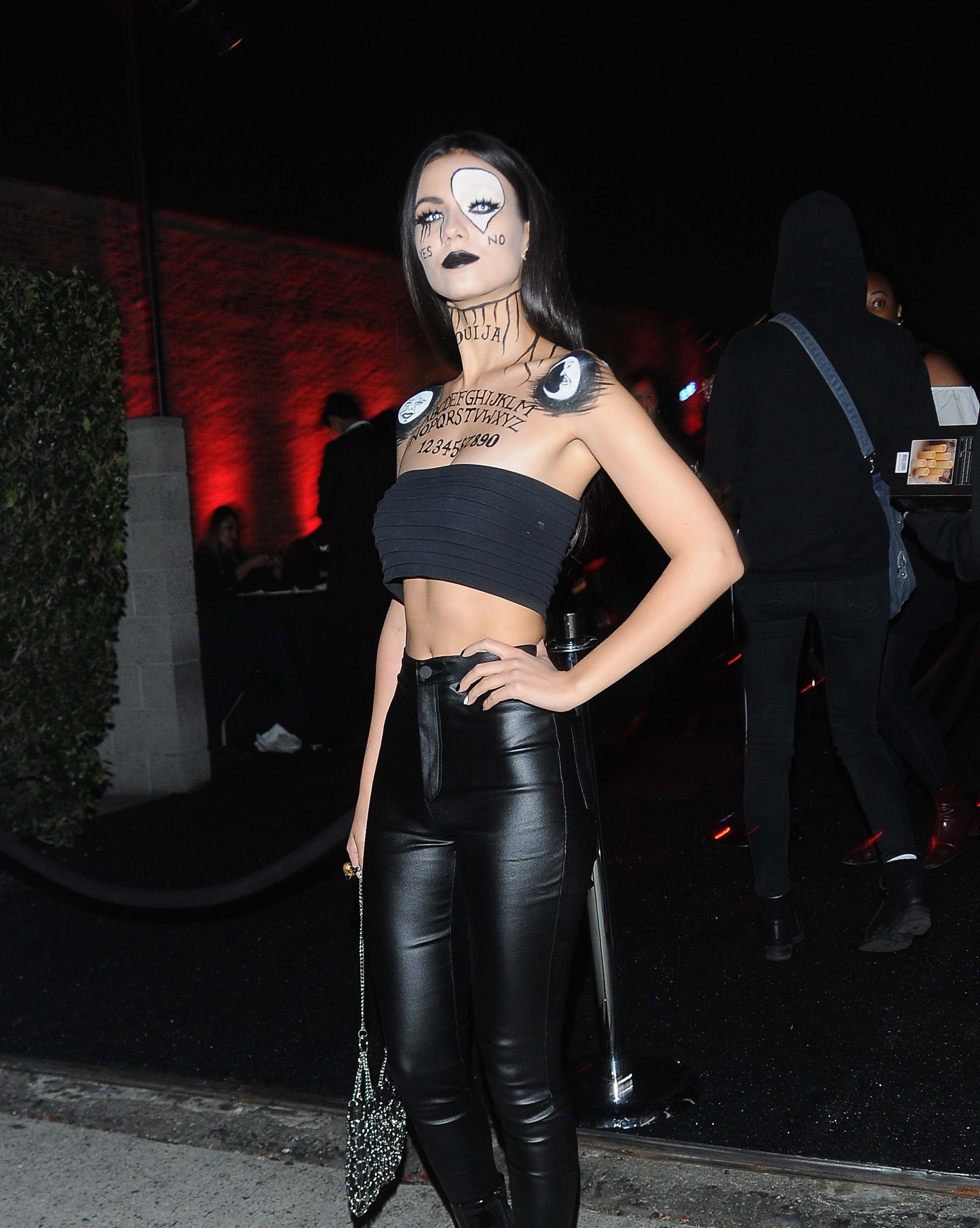 Victoria Justice attends the Just Jared Halloween Bash