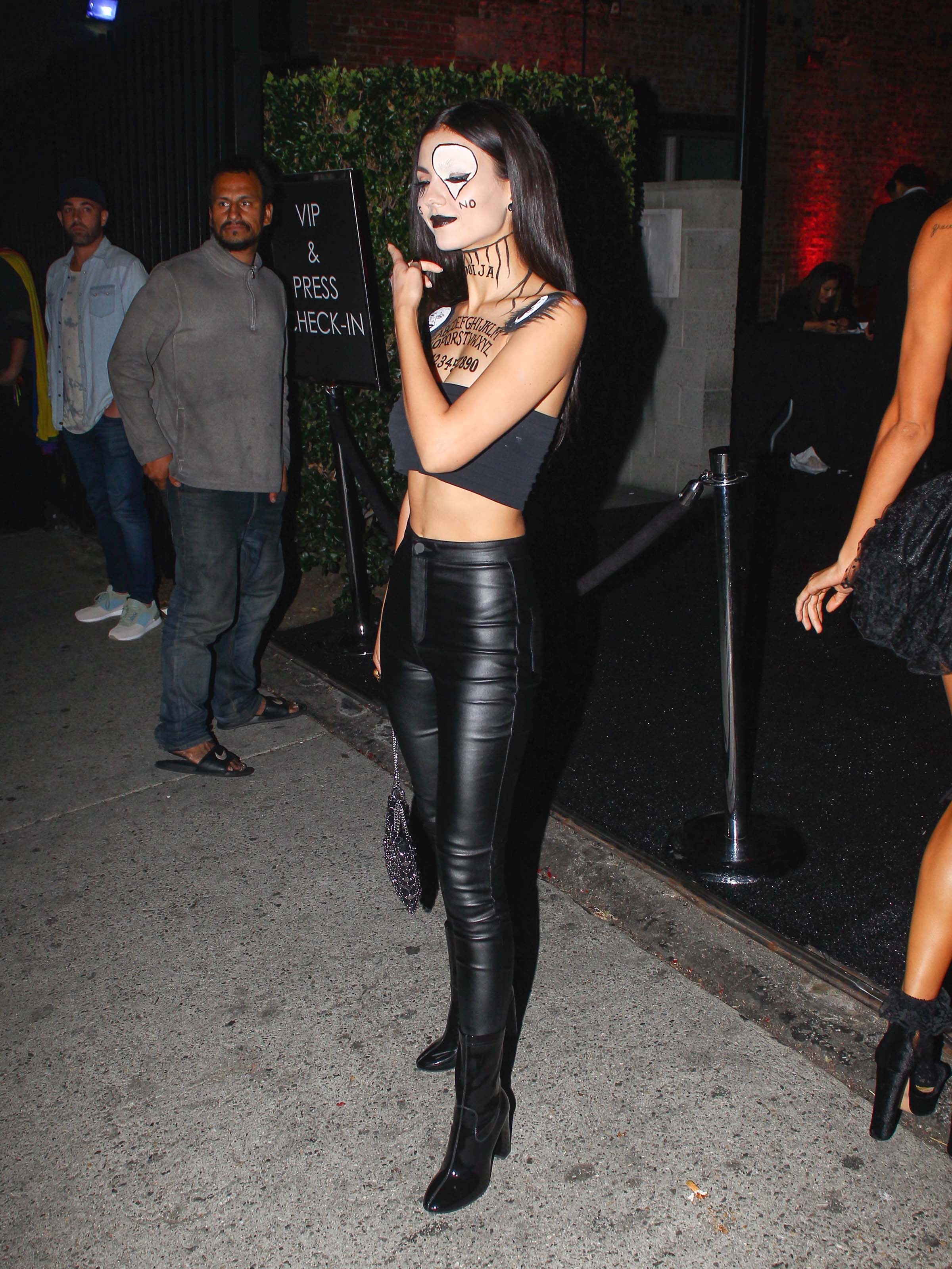 Victoria Justice attends the Just Jared Halloween Bash