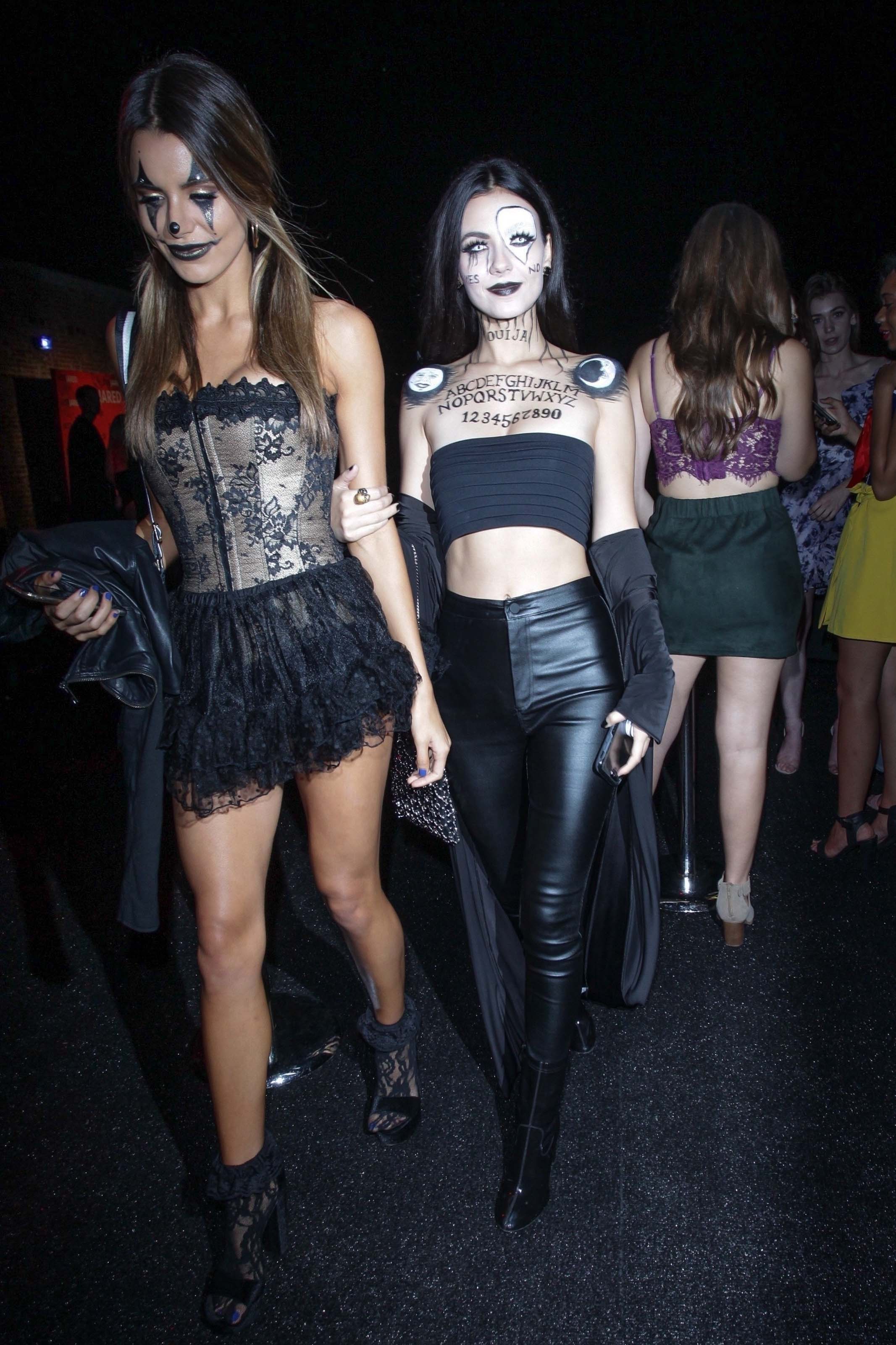 Victoria Justice attends the Just Jared Halloween Bash