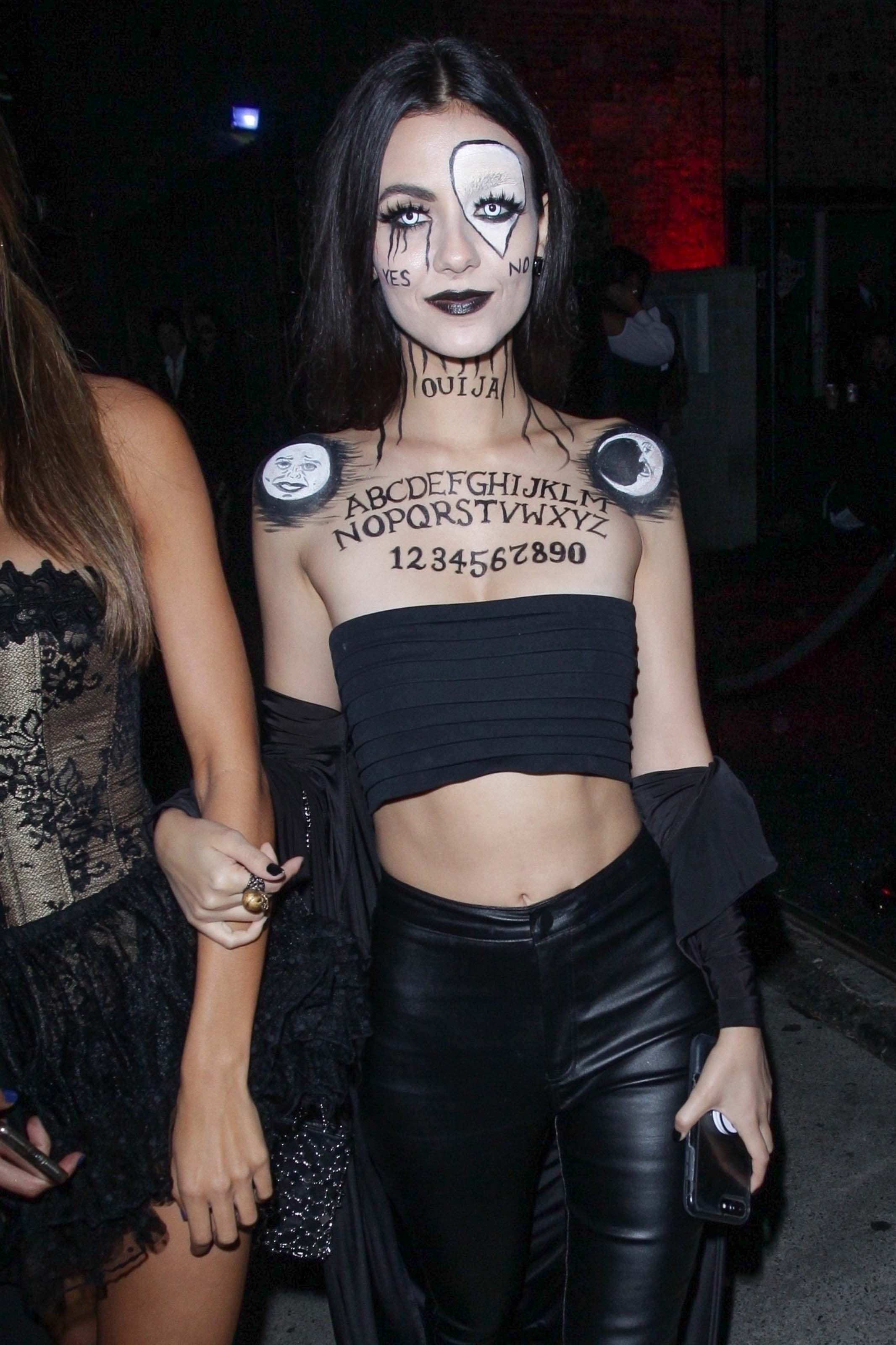 Victoria Justice attends the Just Jared Halloween Bash