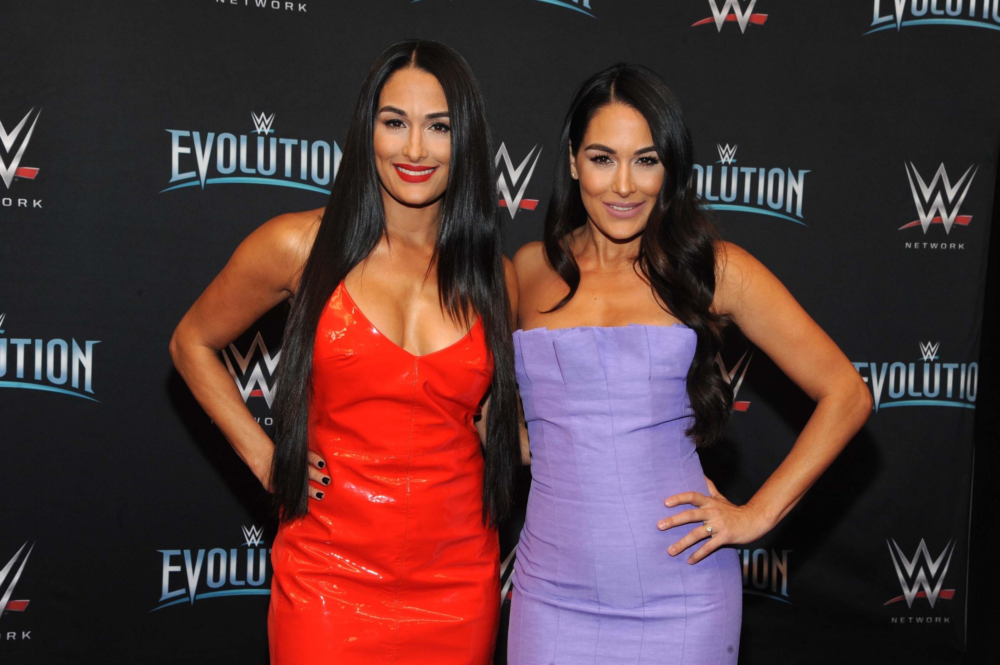 Nikki & Brie Bella attend WWE’s first ever all-women’s event