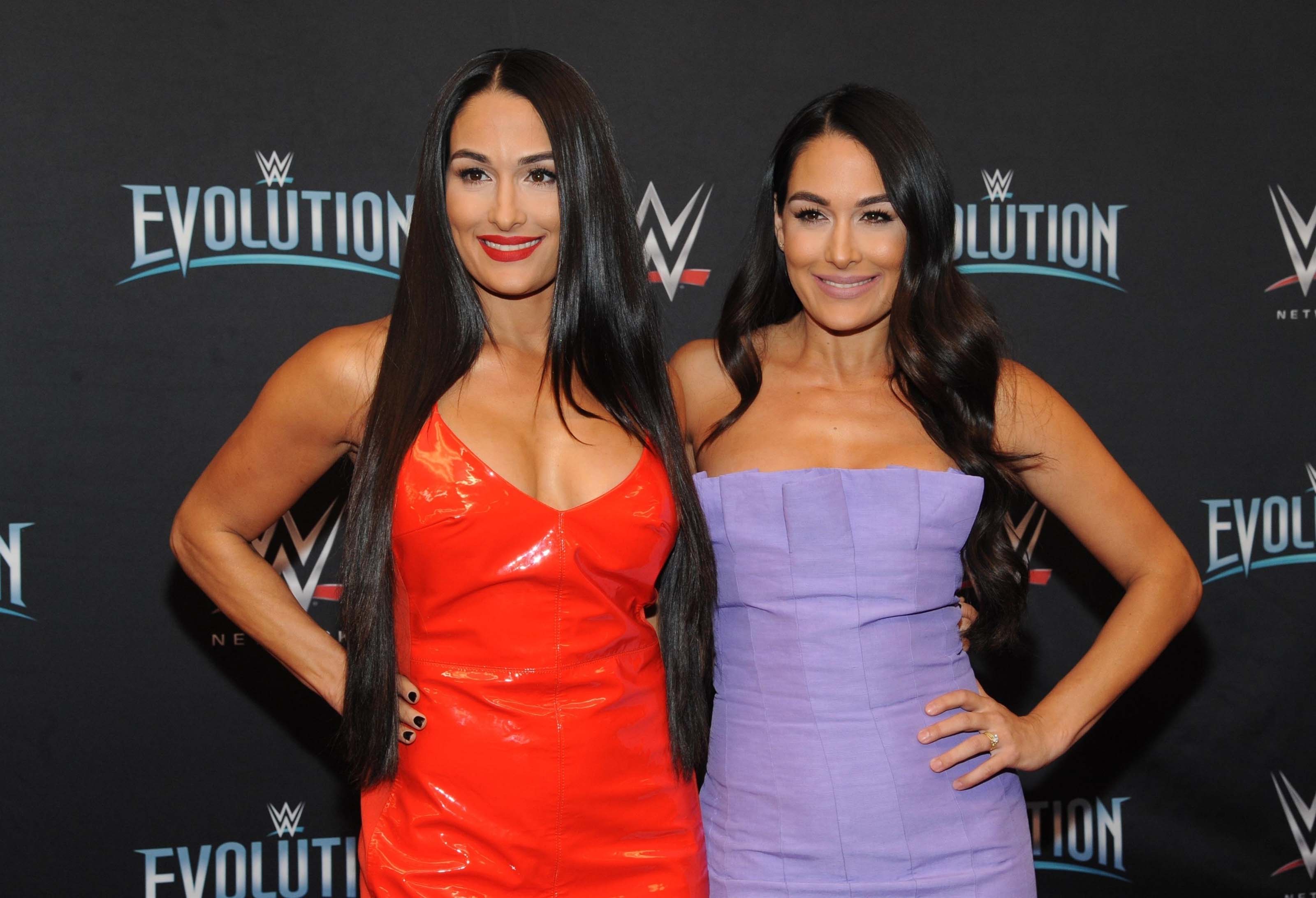 Nikki & Brie Bella attend WWE’s first ever all-women’s event