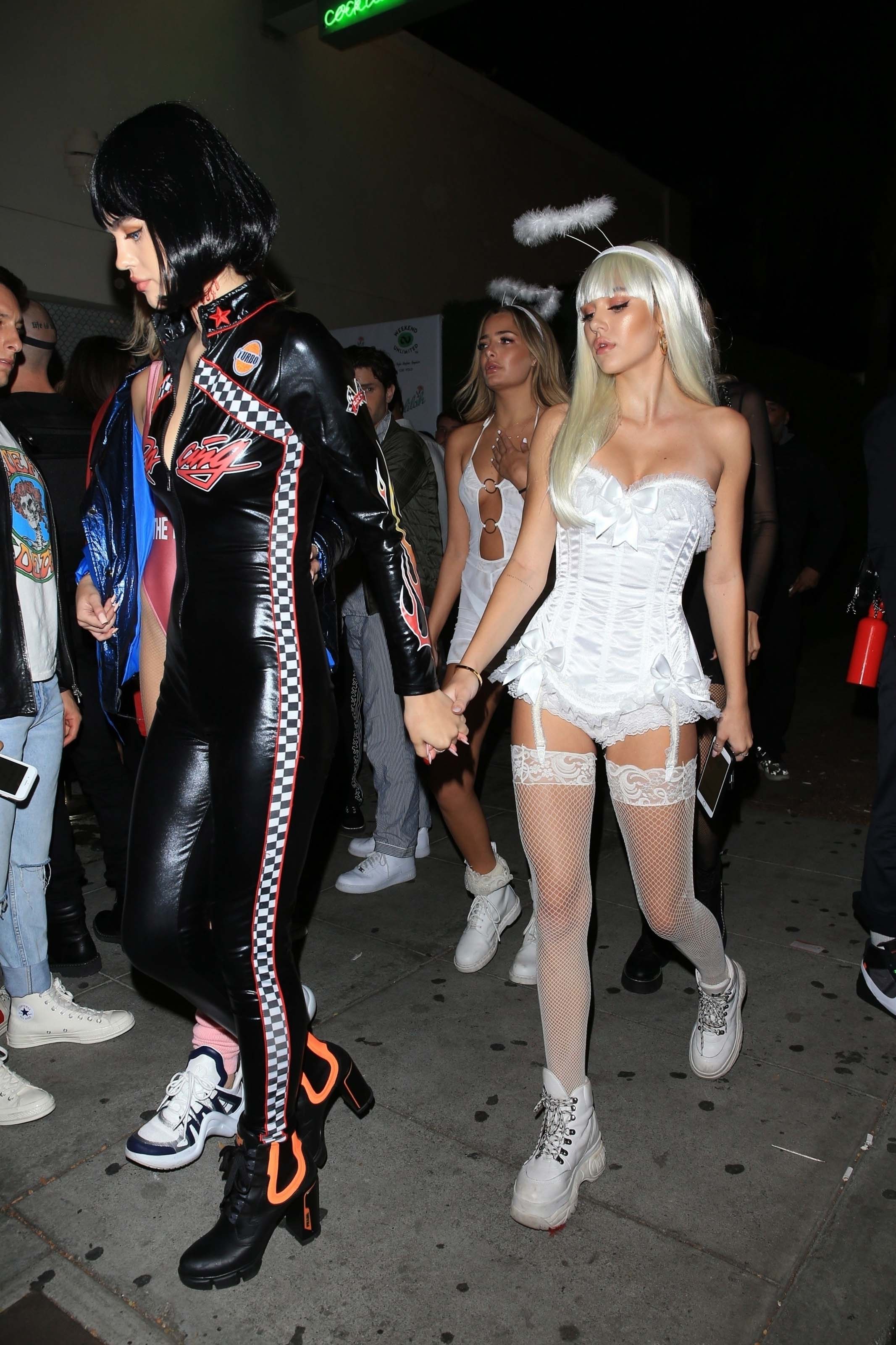 Delilah Hamlin and Amelia Hamlin attend Travis Scott’s Halloween Bash