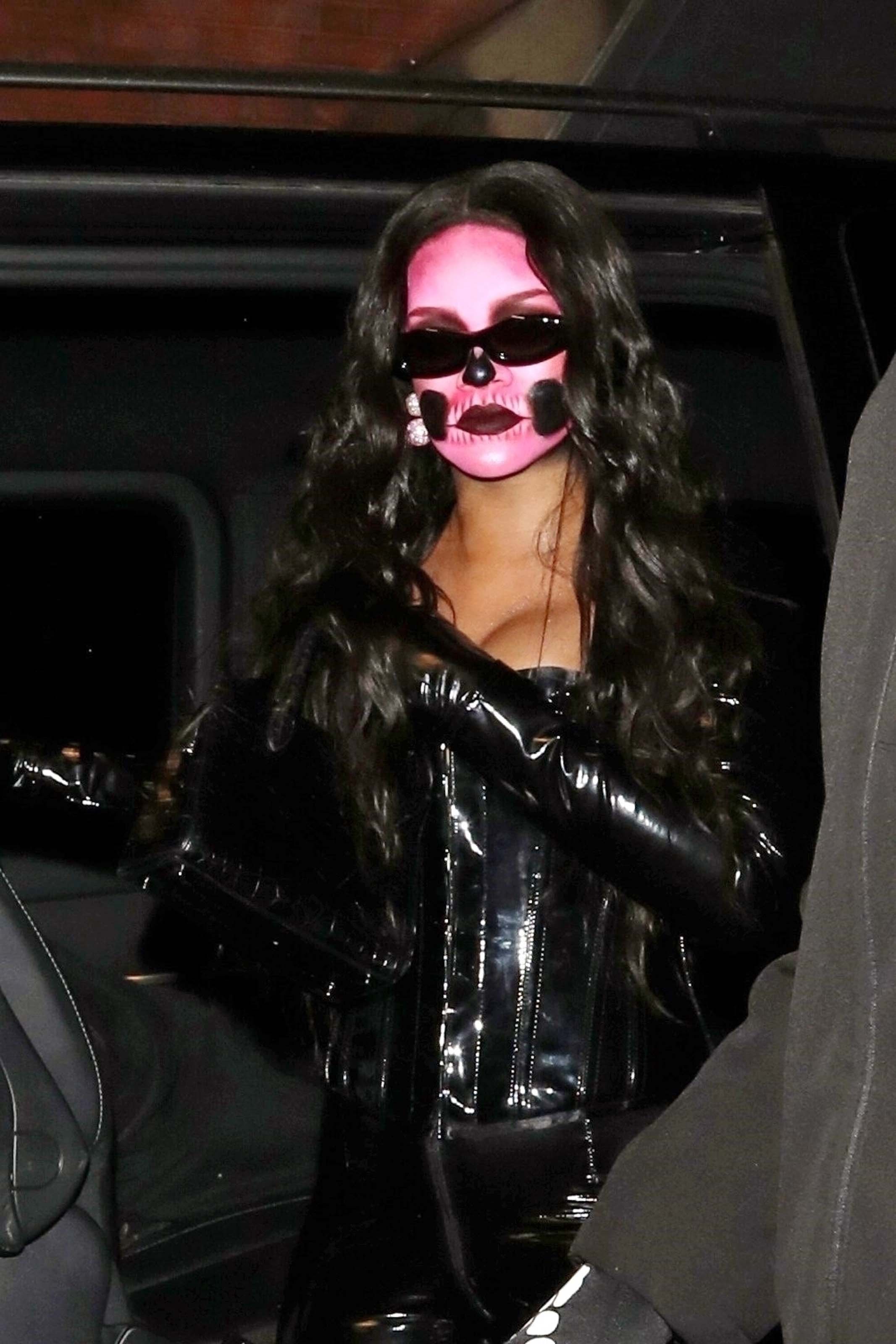 Rihanna attends a Halloween party