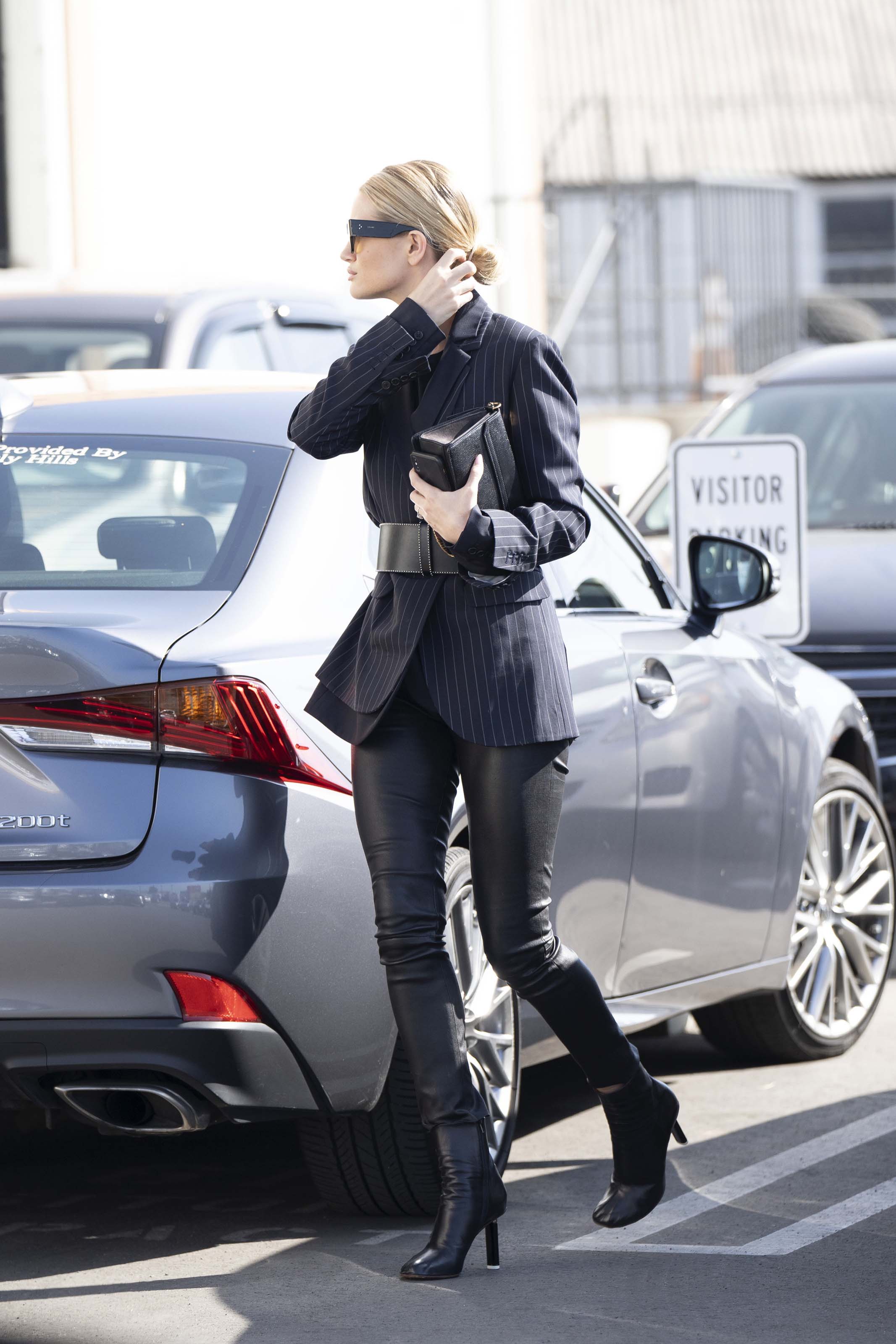 Rosie Huntington-Whiteley heads to a meeting in Beverly Hills