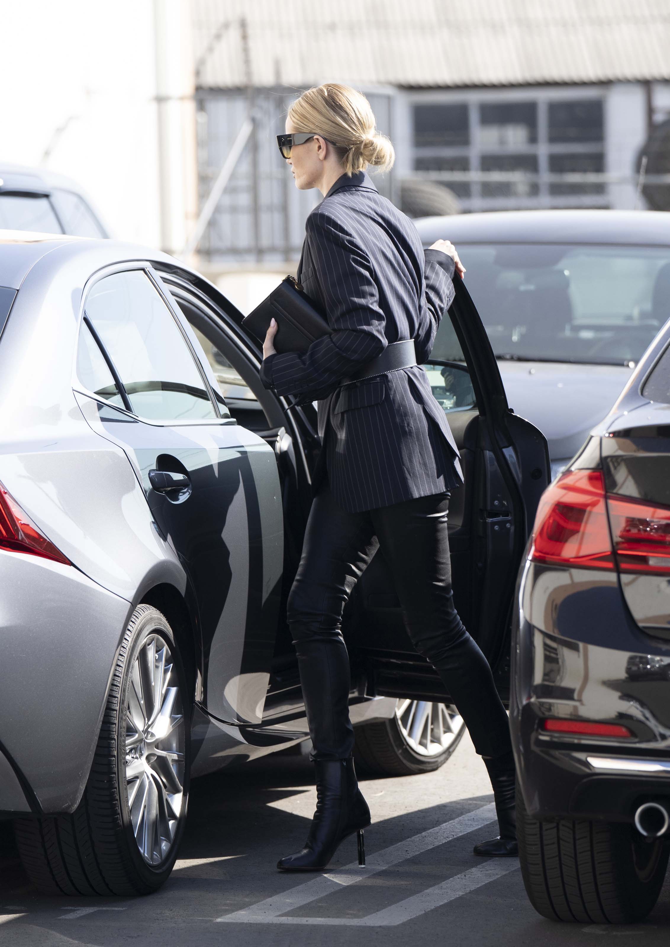 Rosie Huntington-Whiteley heads to a meeting in Beverly Hills