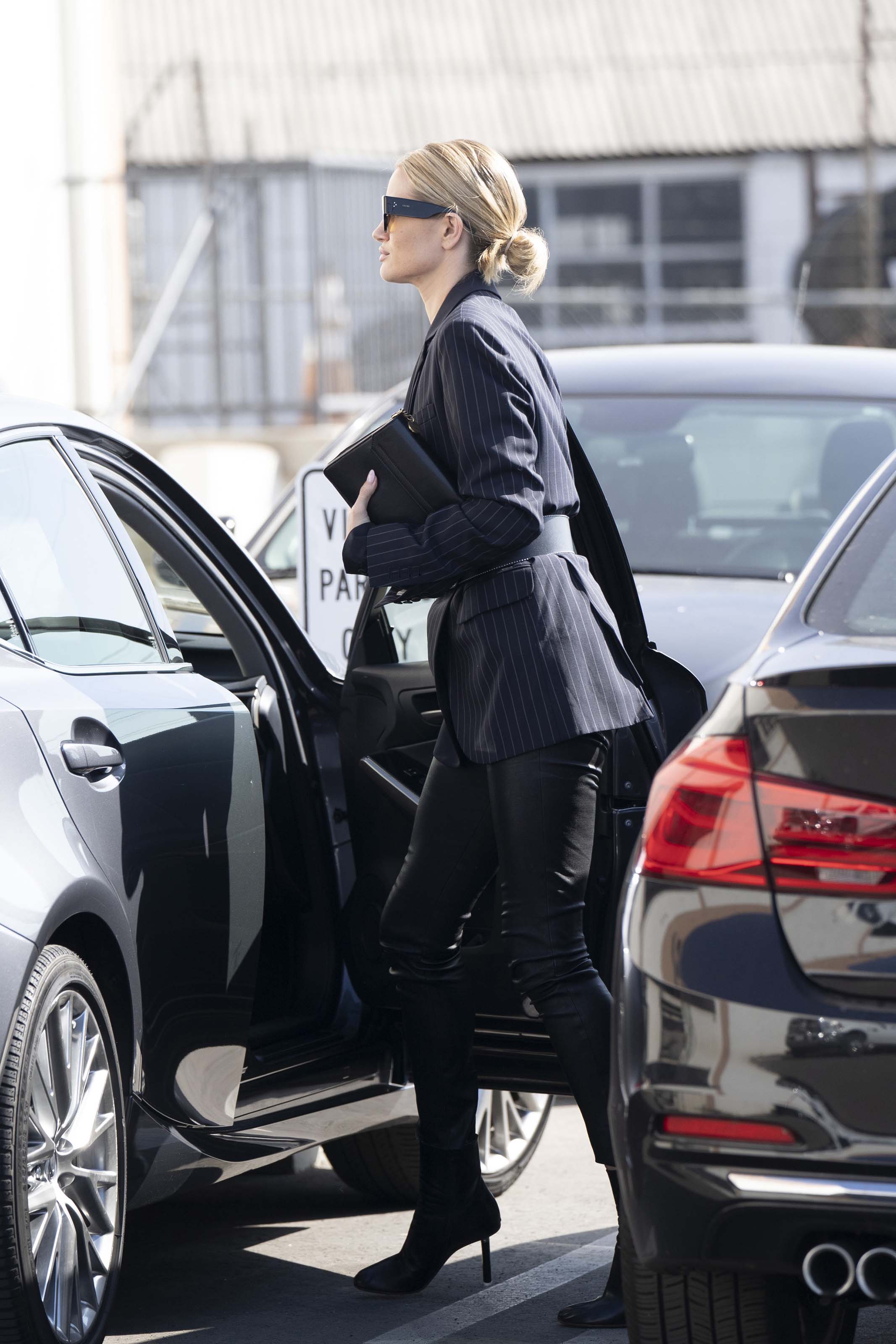 Rosie Huntington-Whiteley heads to a meeting in Beverly Hills