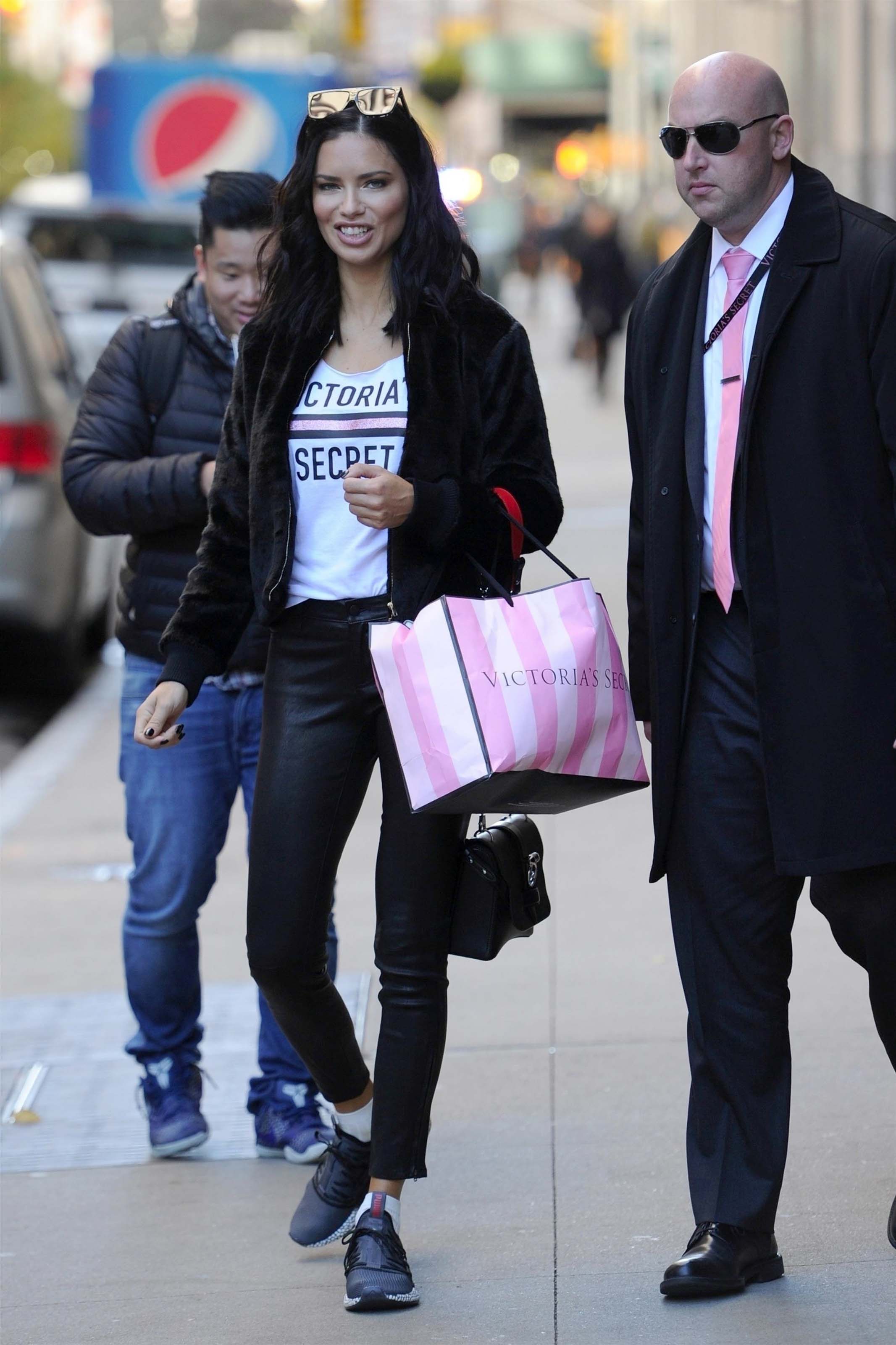 Adriana Lima lighting the Empire State Building