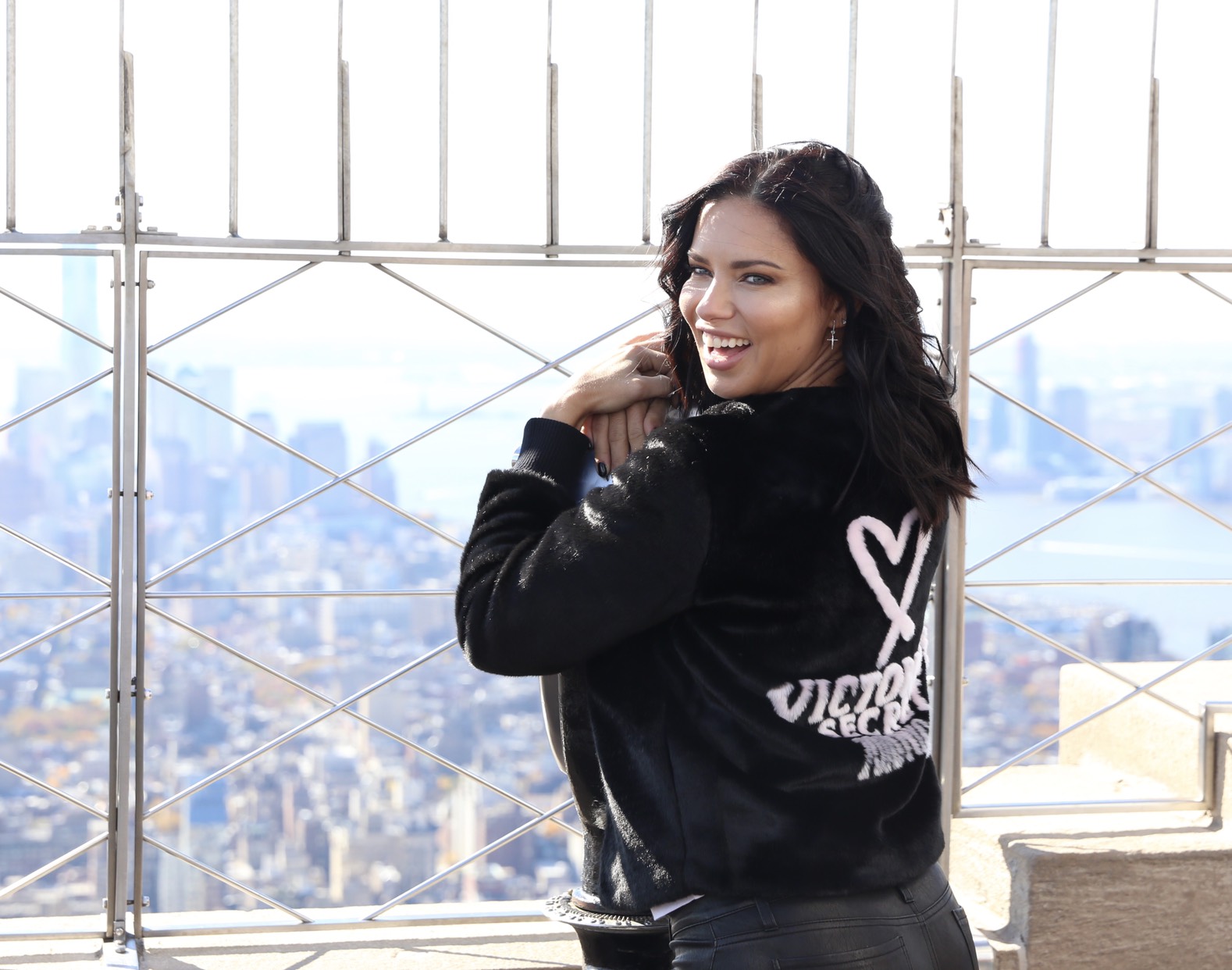 Adriana Lima lighting the Empire State Building