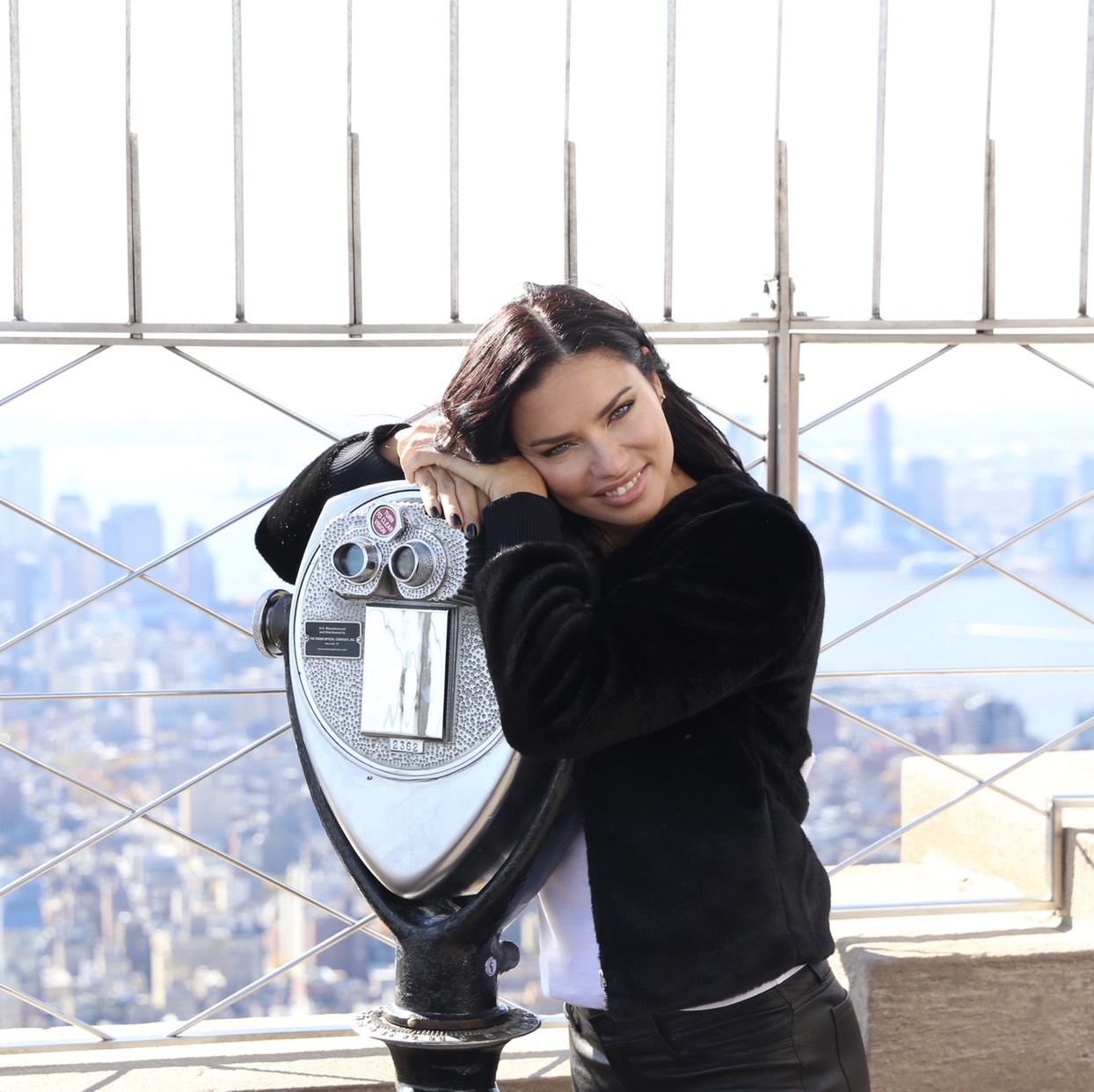 Adriana Lima lighting the Empire State Building