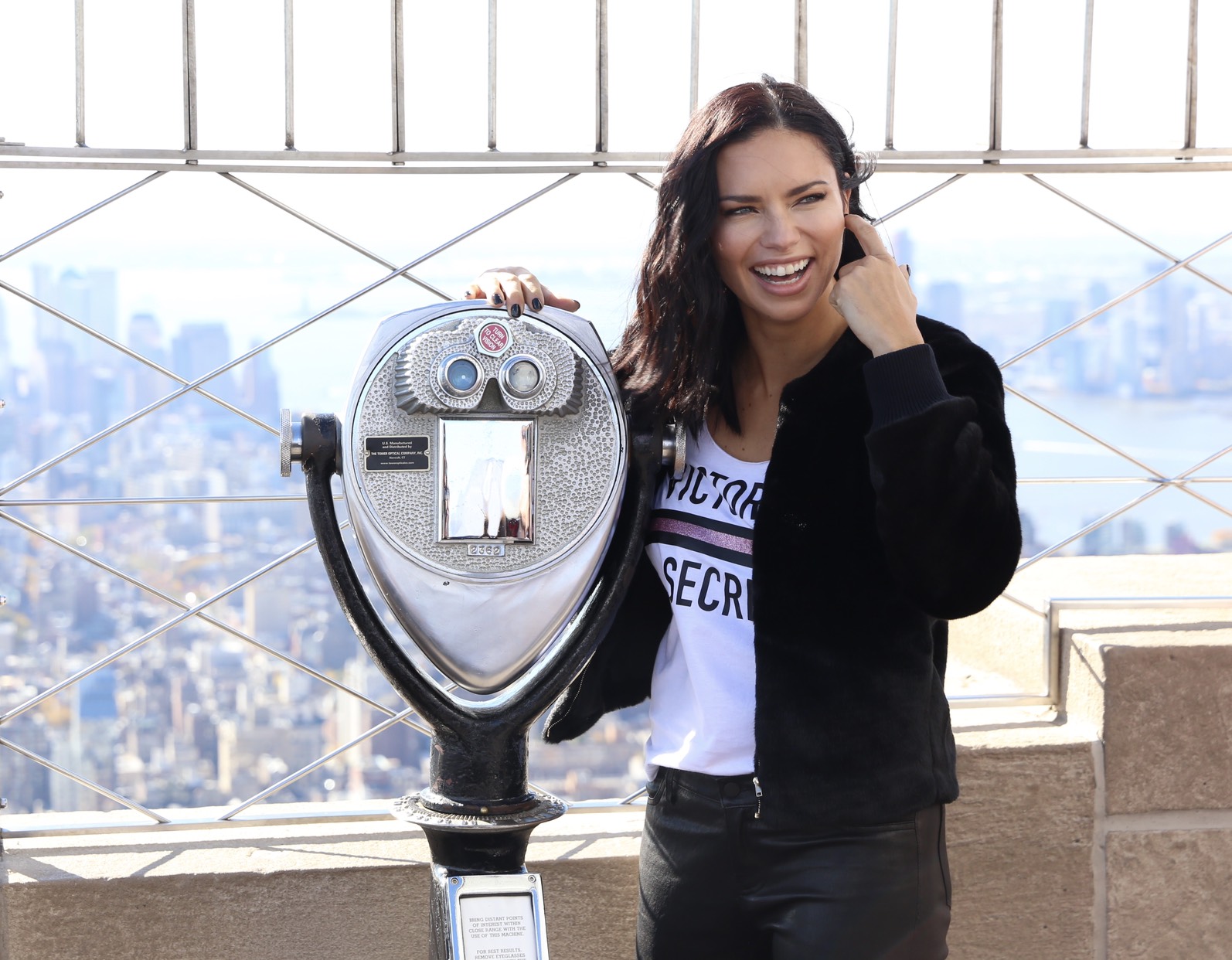 Adriana Lima lighting the Empire State Building