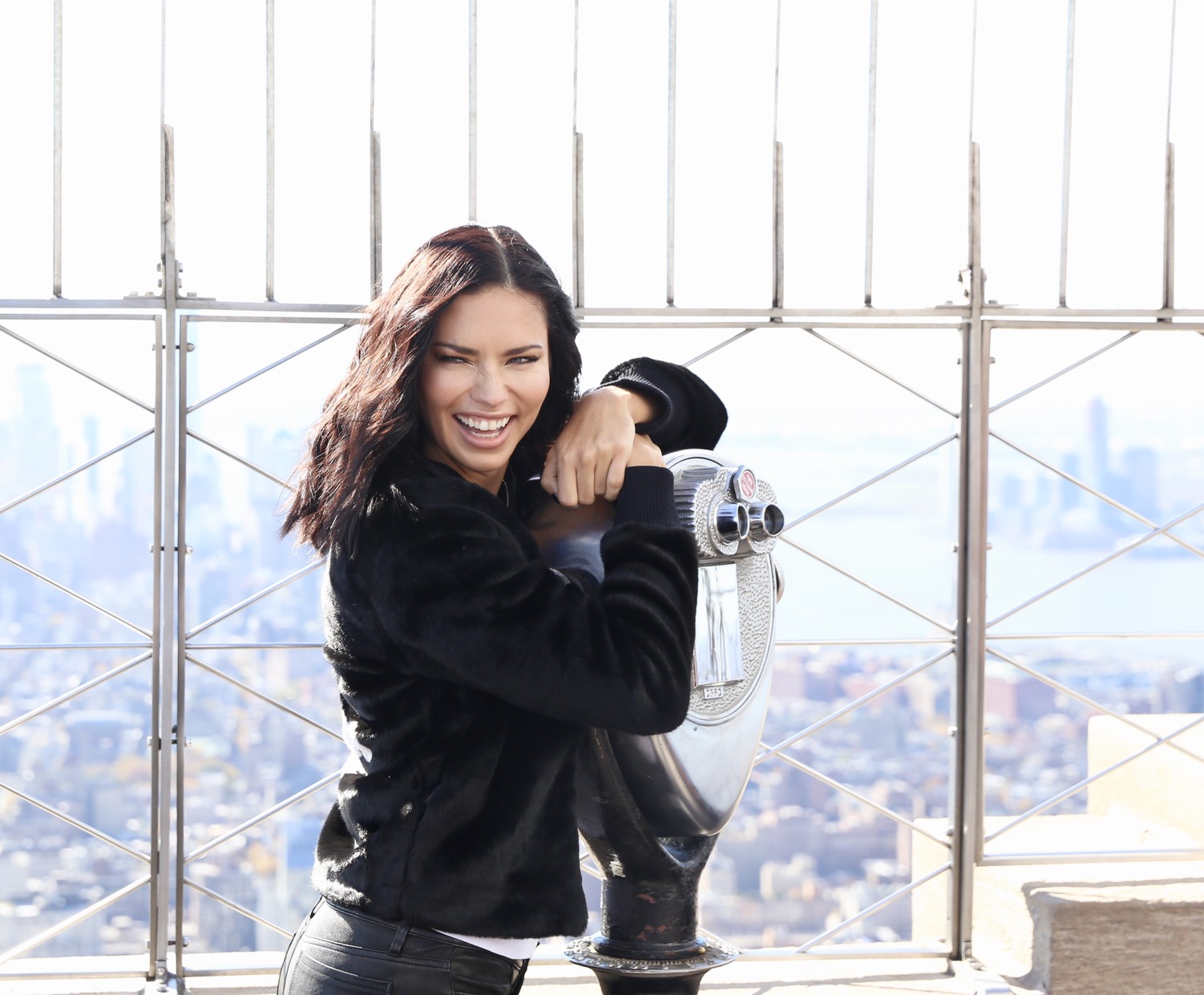 Adriana Lima lighting the Empire State Building