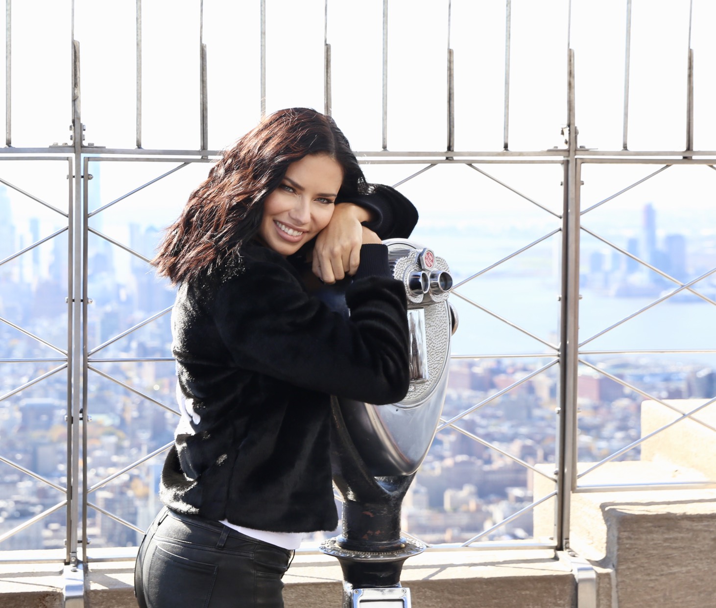 Adriana Lima lighting the Empire State Building