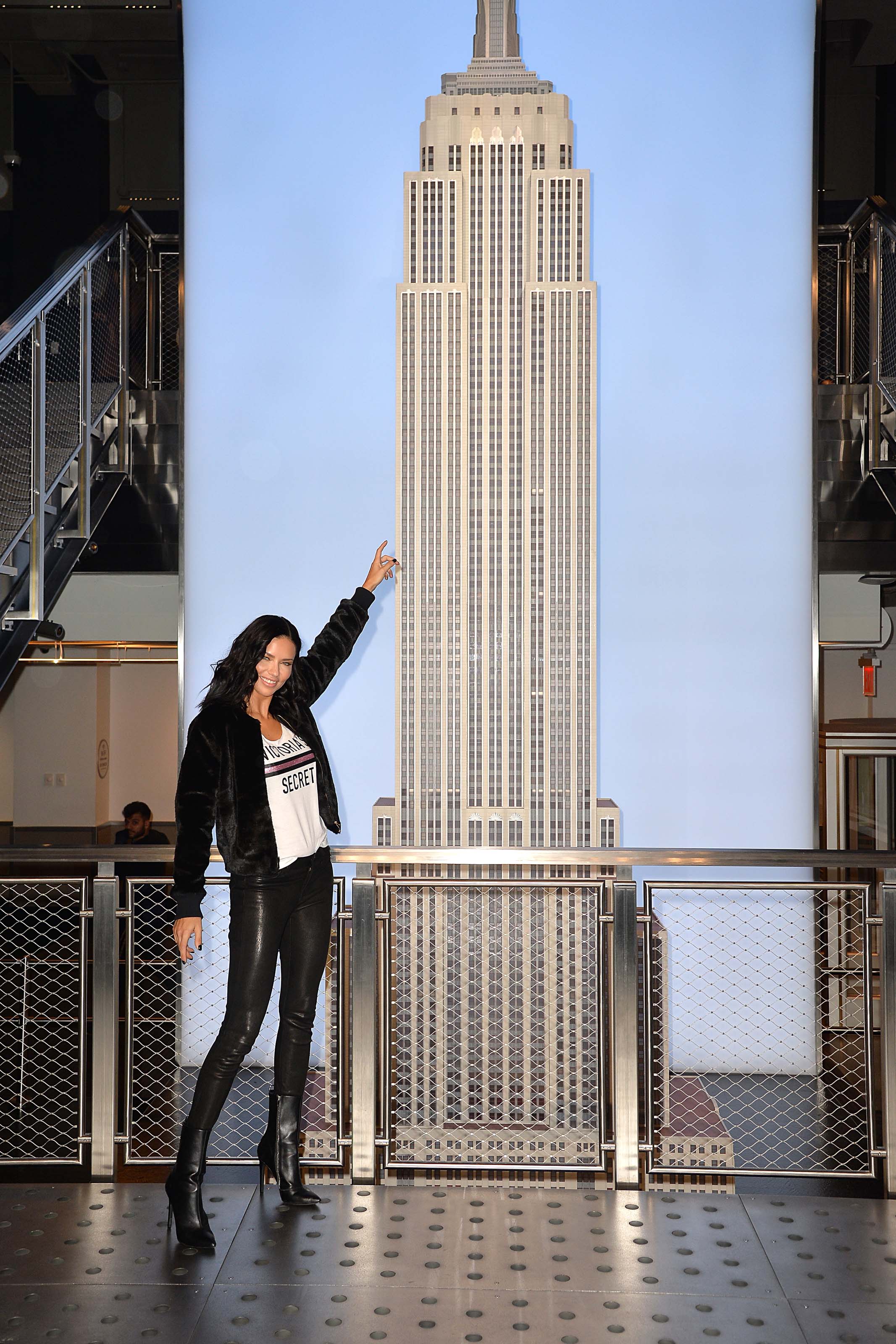 Adriana Lima lighting the Empire State Building