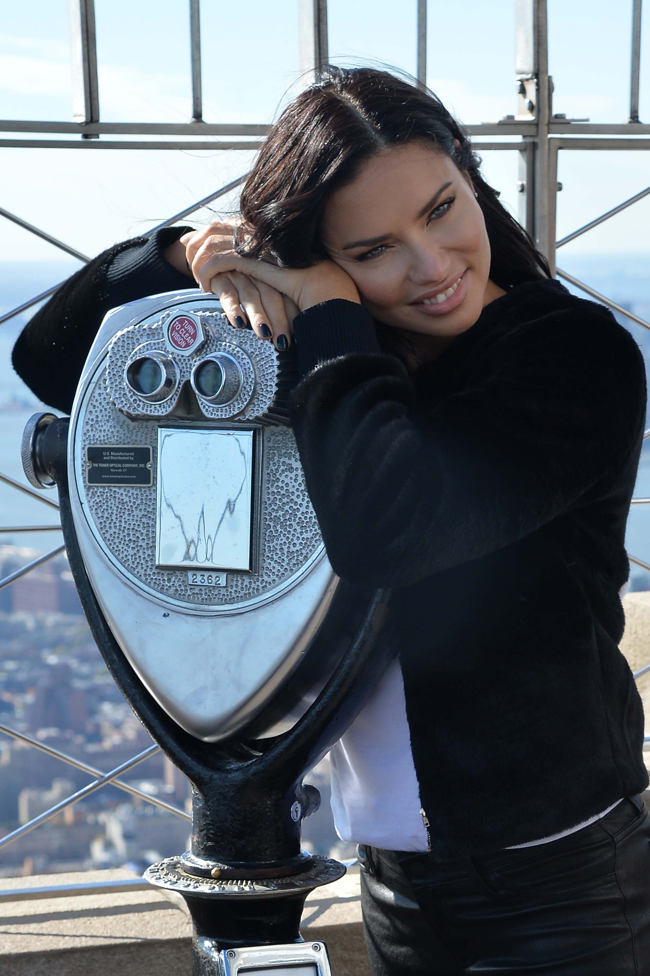 Adriana Lima lighting the Empire State Building