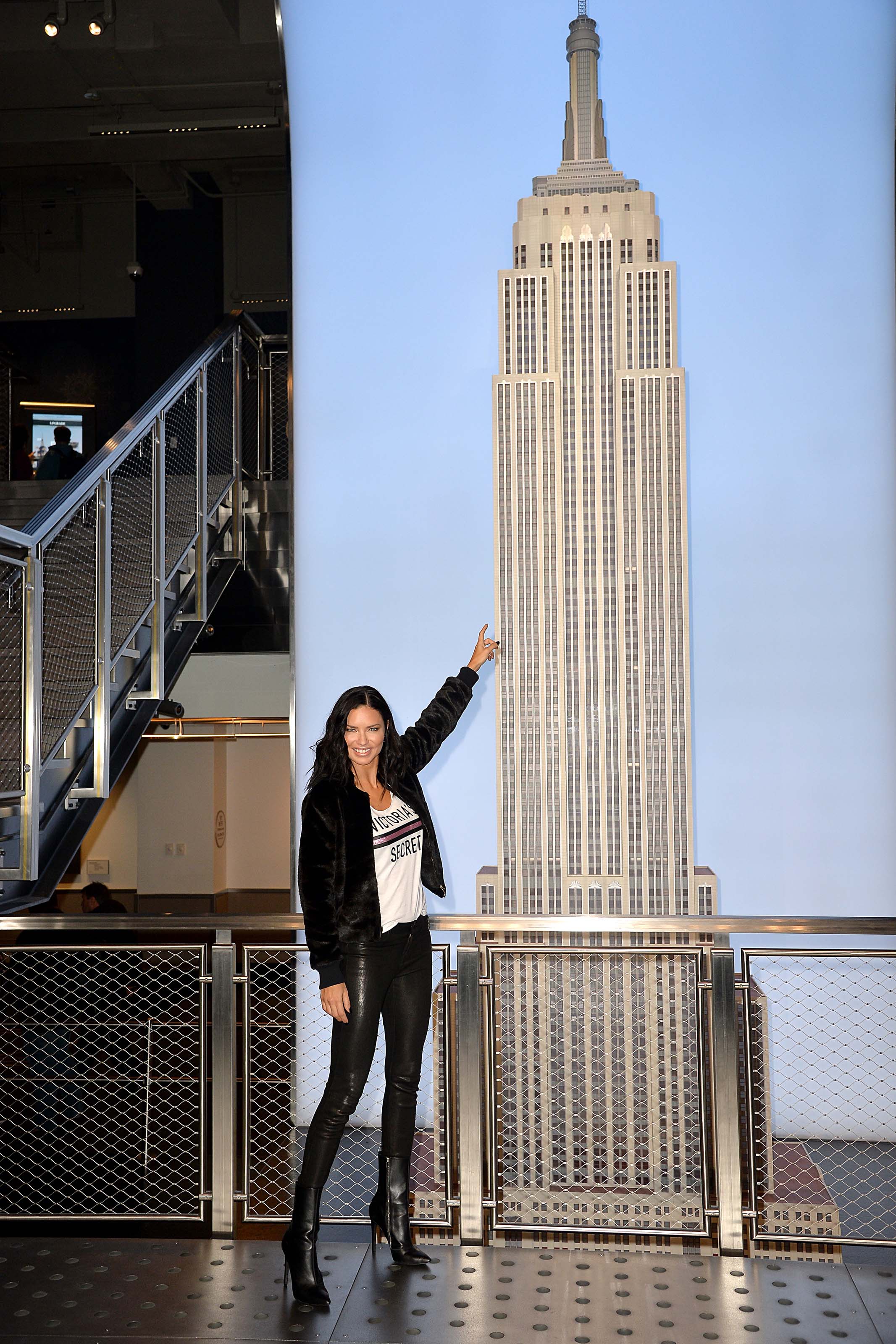 Adriana Lima lighting the Empire State Building